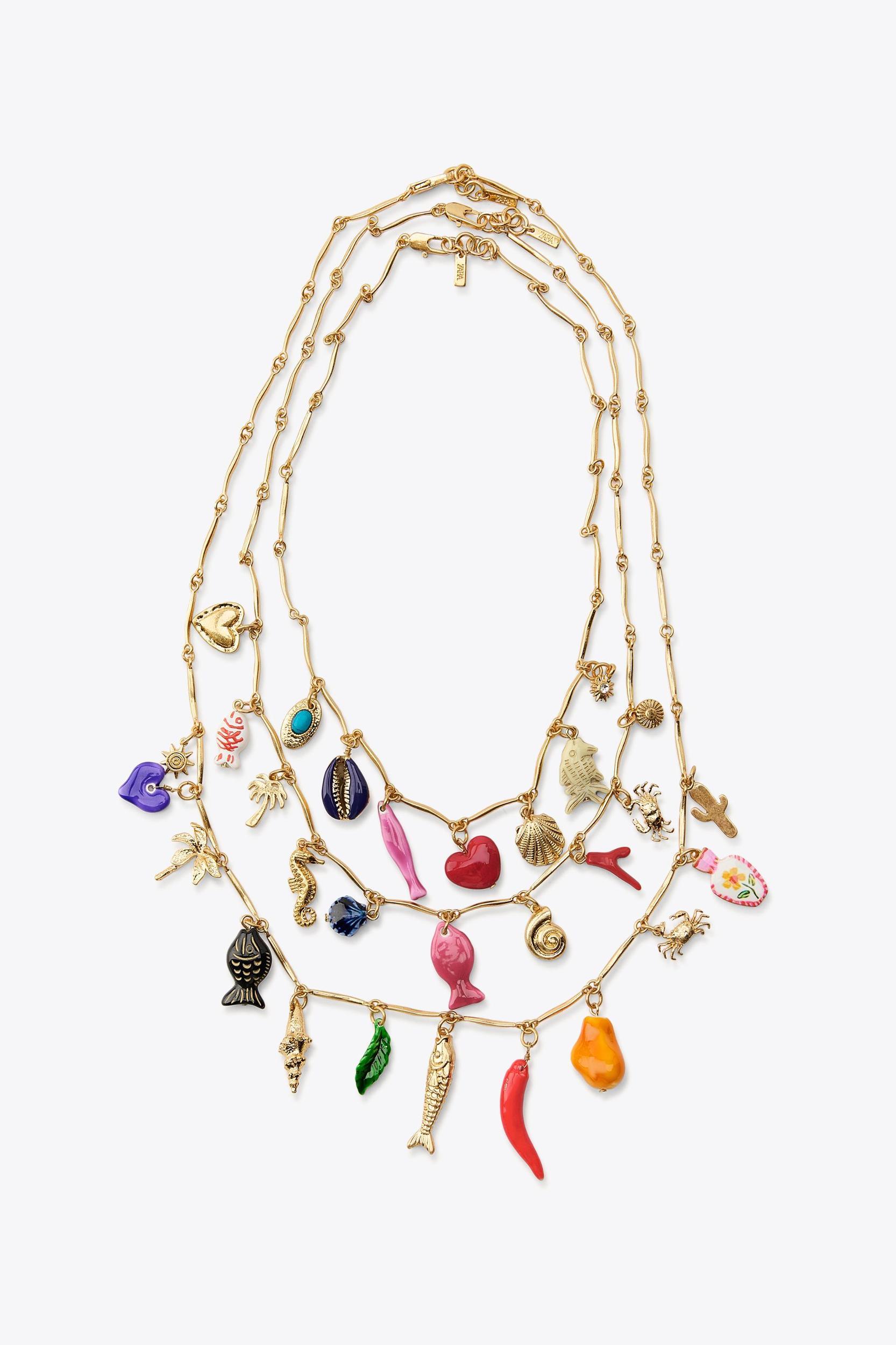 3 PACK OF METAL CHARM NECKLACES Product Image