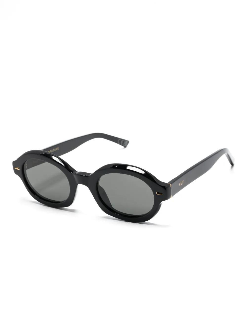RETROSUPERFUTURE Marzo Round-frame Sunglasses In Black Product Image