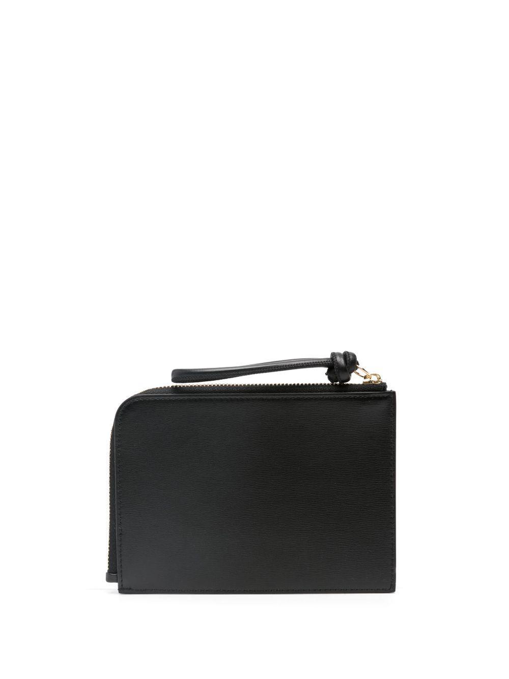 logo-lettering leather wallet Product Image