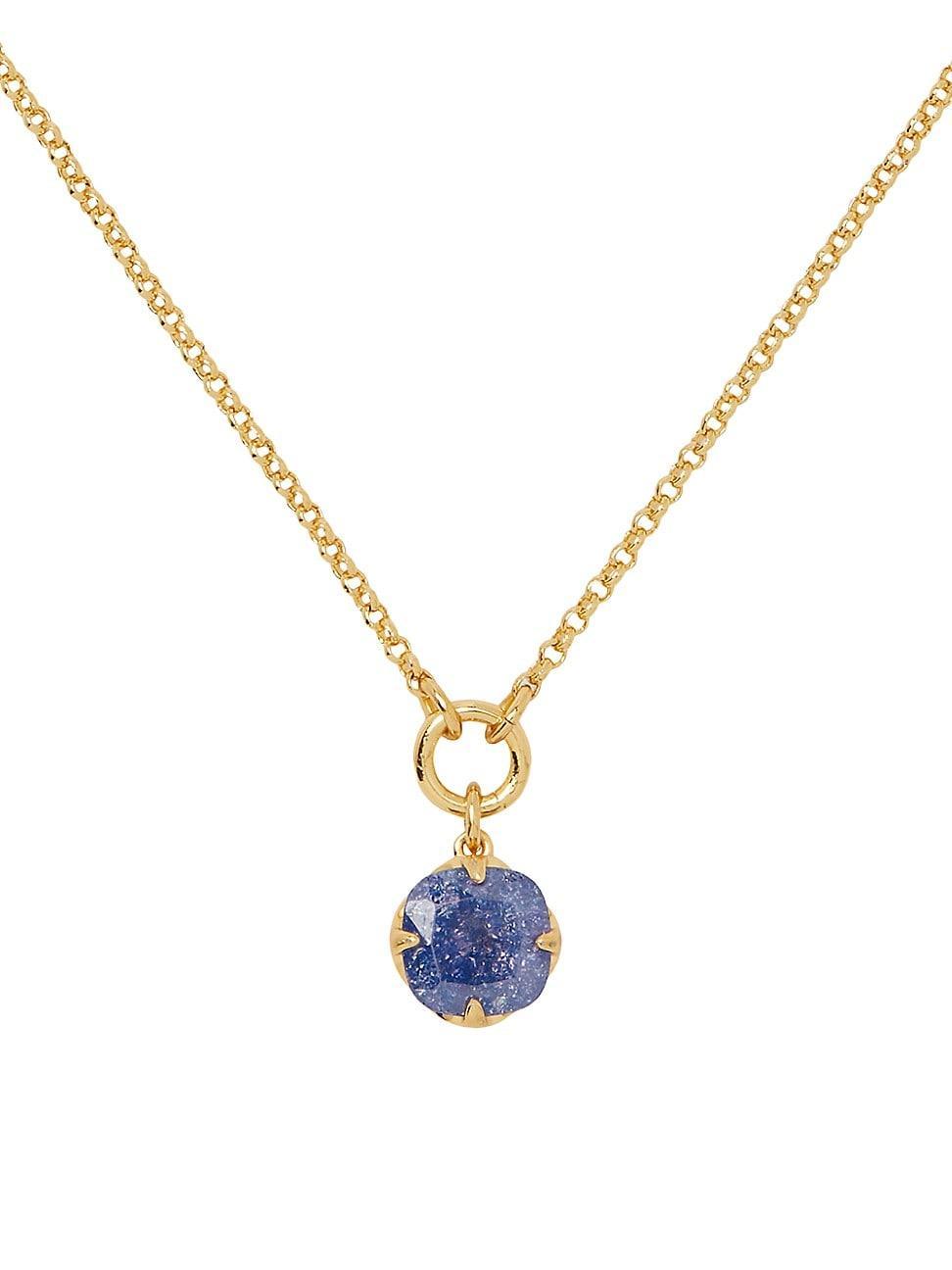 Womens Goldtone & Stone Pendant Necklace Product Image