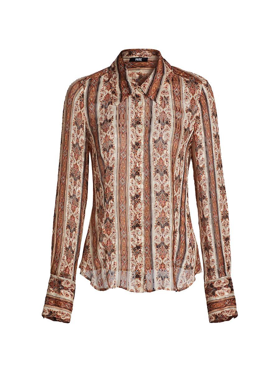 Womens Desano Floral Silk-Blend Shirt Product Image