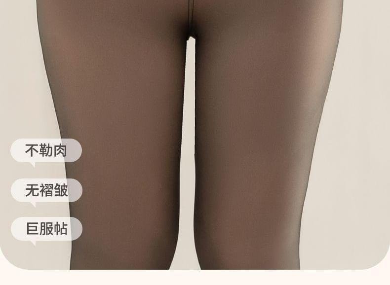 Plus Size Fleece Lined Plain Tights Product Image
