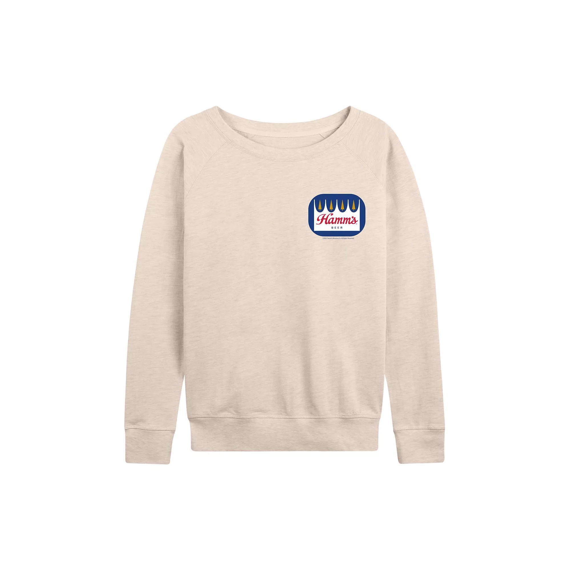 Womens Hamms Rounded Logo Hit French Terry Long Sleeve Tee Product Image