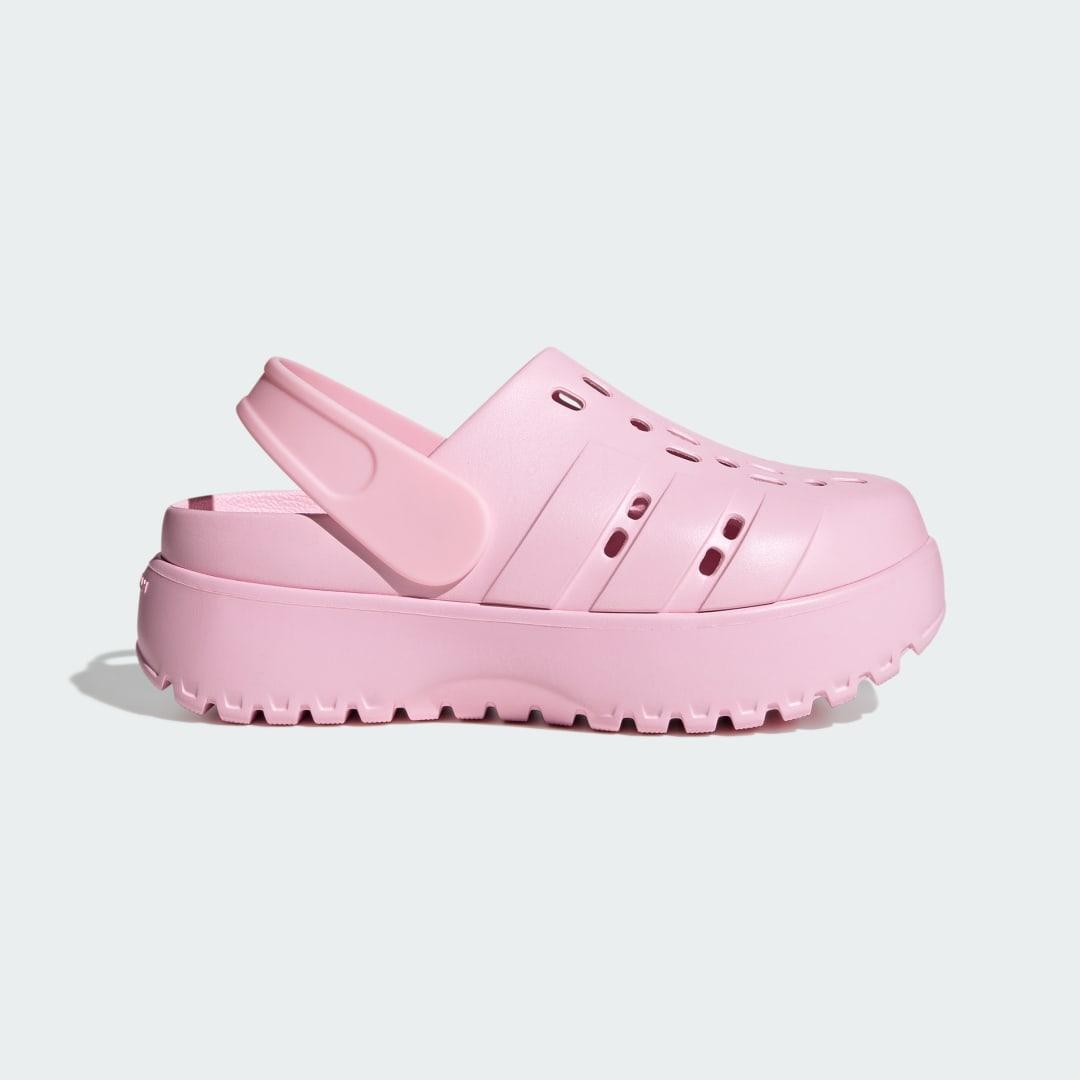 adidas Adilette Platform Clogs Clear Pink 8 Womens Product Image