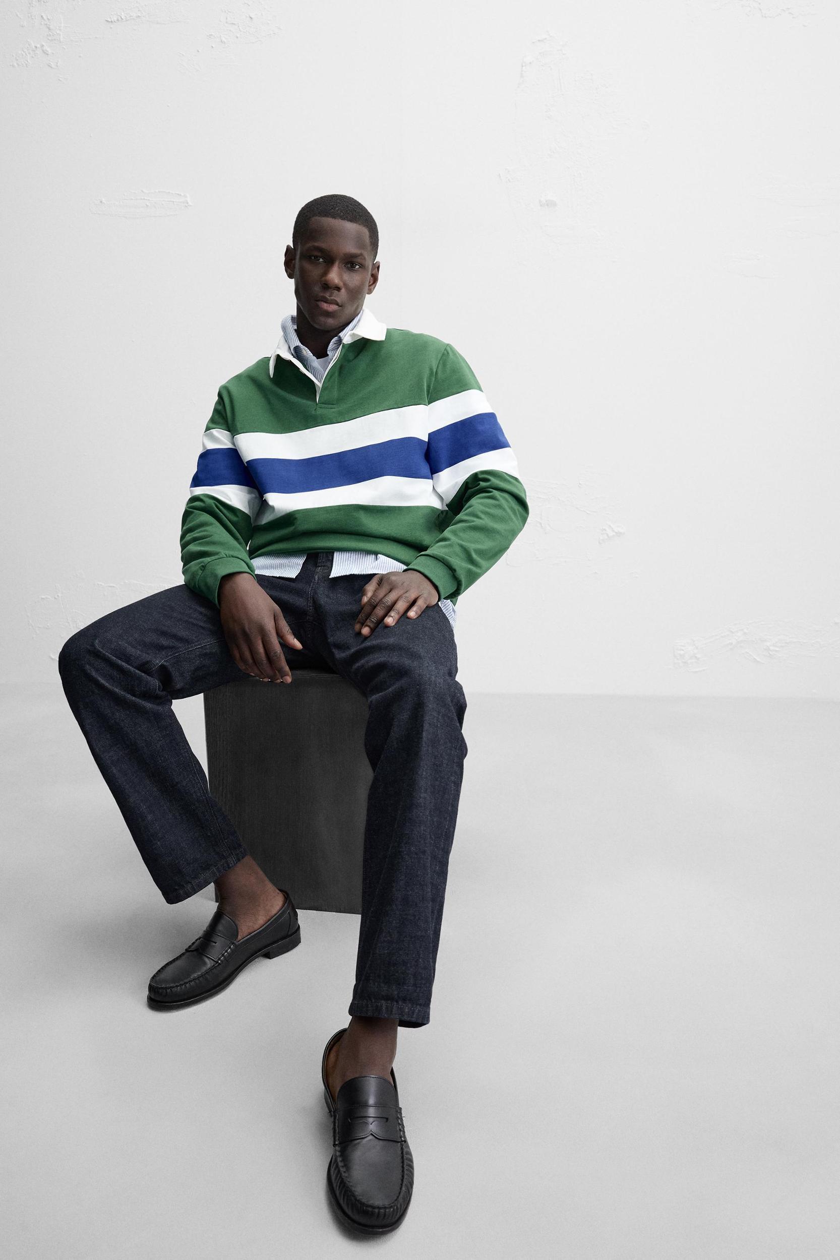 STRIPED JACQUARD POLO Product Image
