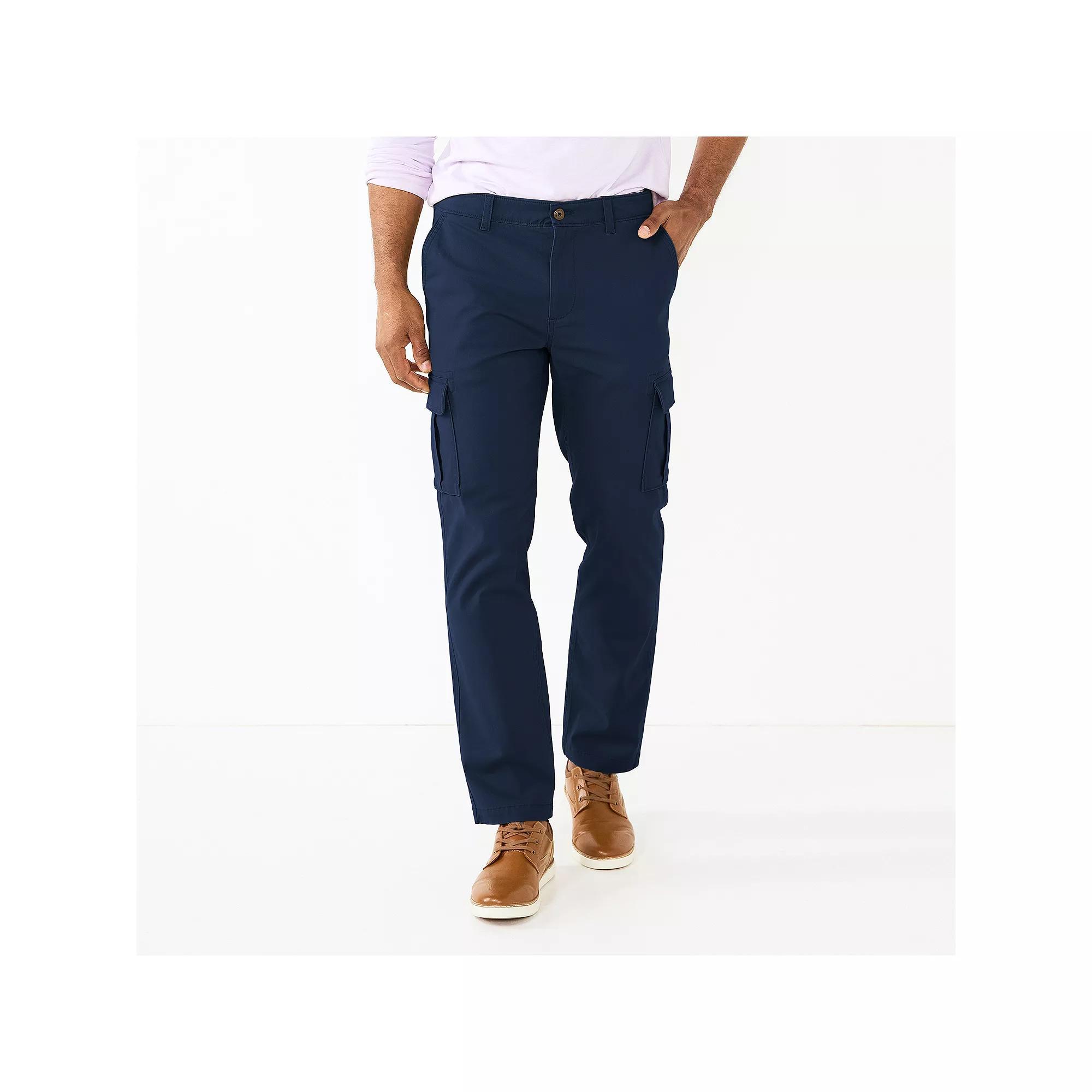 Men's Sonoma Goods For Life® Straight-Fit Cargo Pants, Size: 30 X 32, Blue Product Image