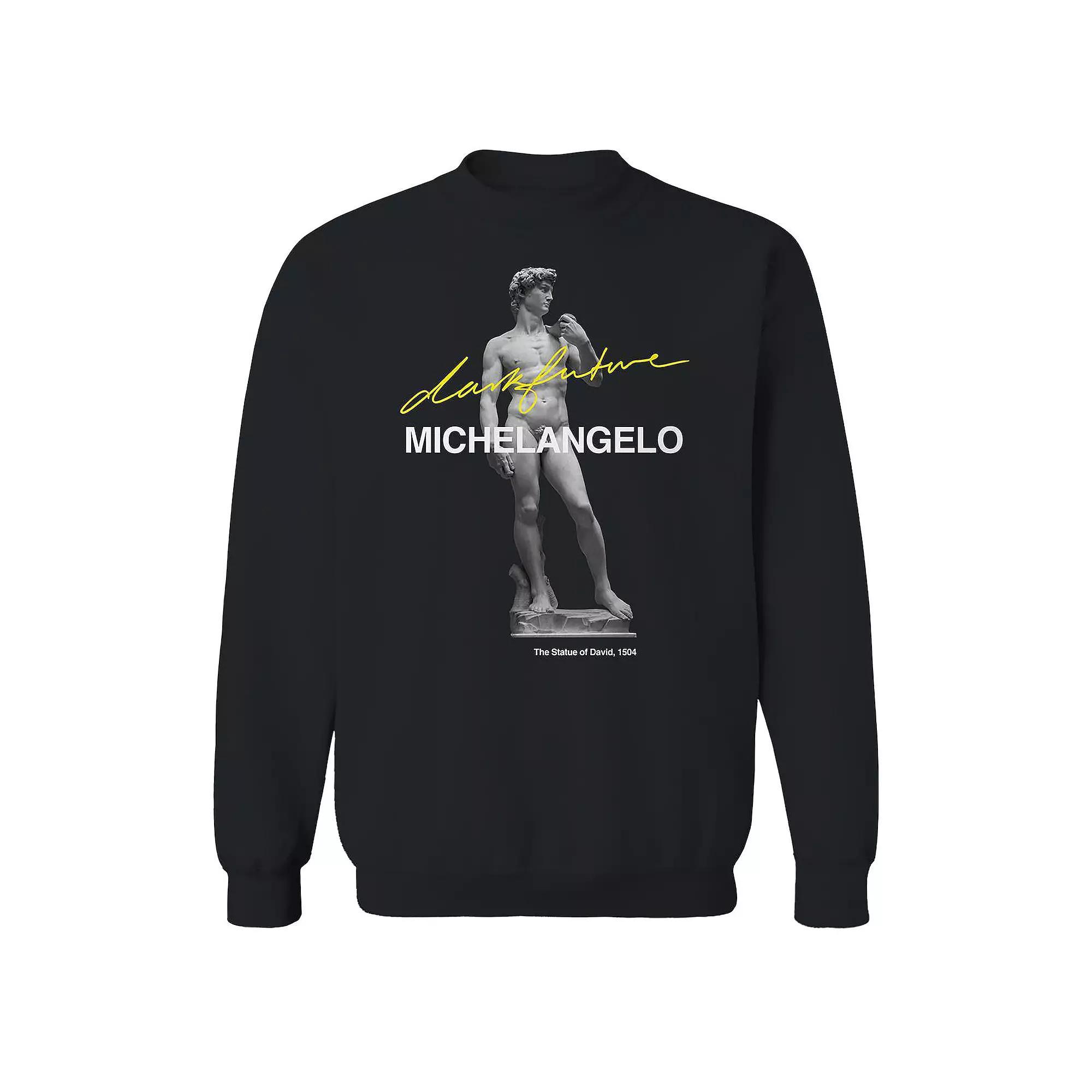 Men's APOH - Michelangelo Dark Future Graphic Sweatshirt, Size: Large, Black Product Image