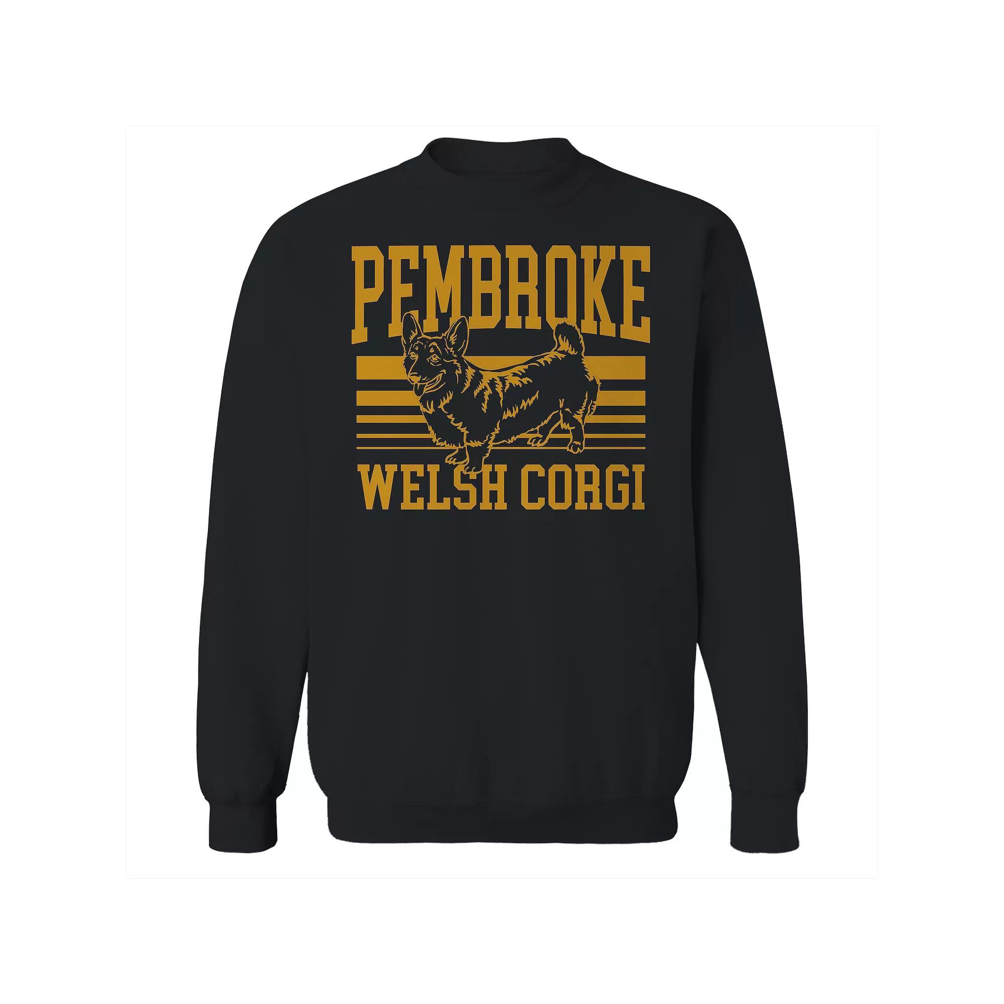 Men's COLAB89 Welsh Corgi Graphic Sweatshirt, Size: XXL, Black Product Image