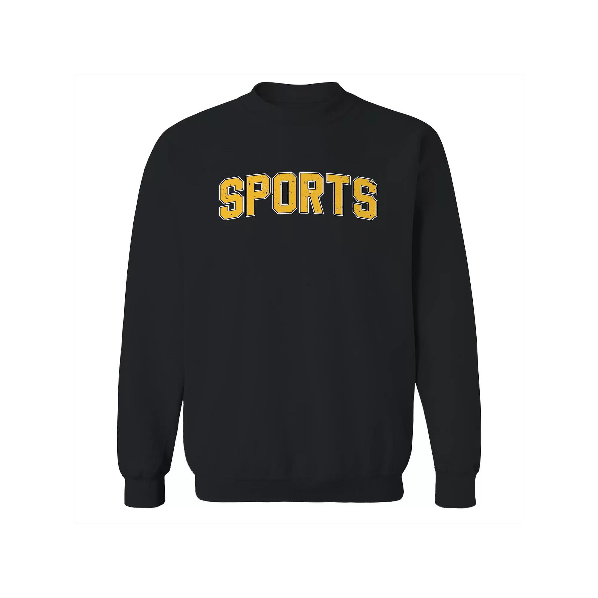 Men's Duke & Sons Sports Graphic Sweatshirt, Size: XL, Black Yellow Product Image