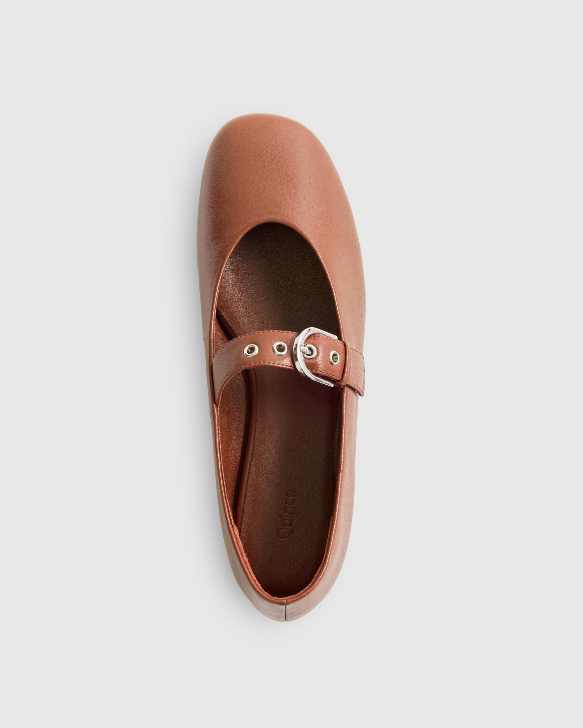 Quince | Women's Italian Leather Mary-Jane Flat Product Image