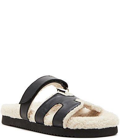 Steve Madden Womens Mayvn-f Strappy Footbed Slide Sandals - Black Product Image