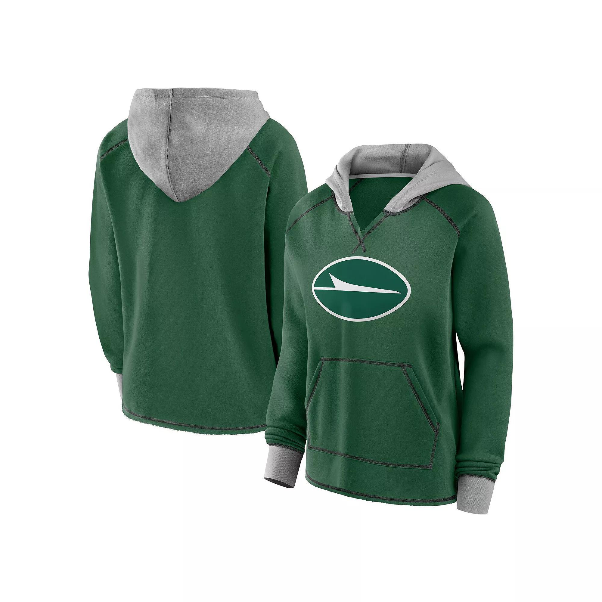 Women's Navy Houston Texans Boom Fleece Pullover V-Neck Hoodie, Size: 2XL, Blue Product Image