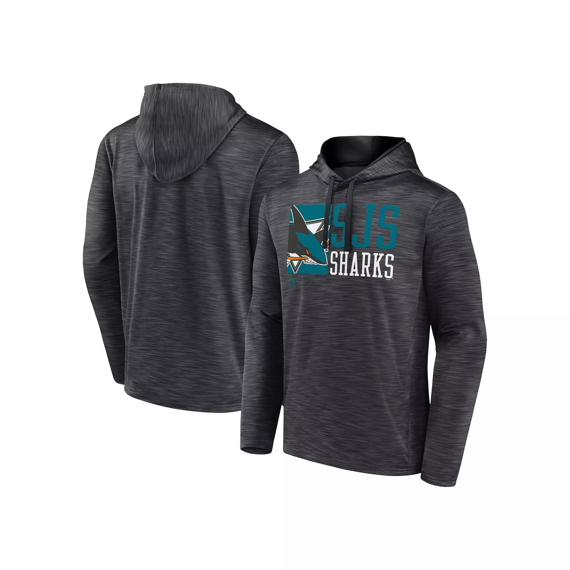 Men's Fanatics Charcoal San Jose Sharks Never Quit Pullover Hoodie, Size: XL, Sks Charco Product Image