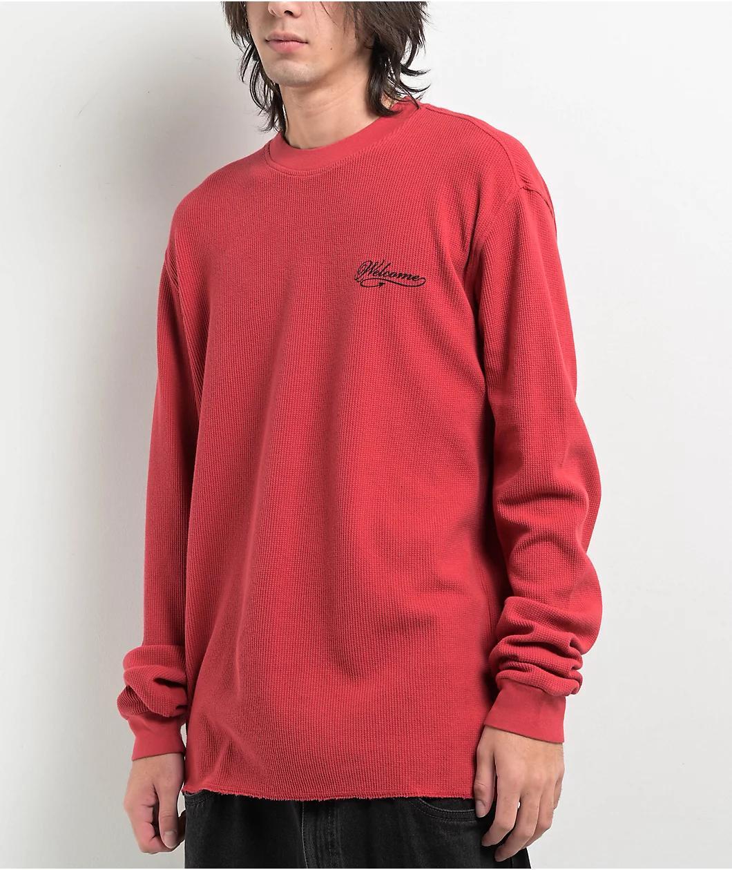 Welcome Diablo Red Thermal Long Sleeve T-Shirt Product Image