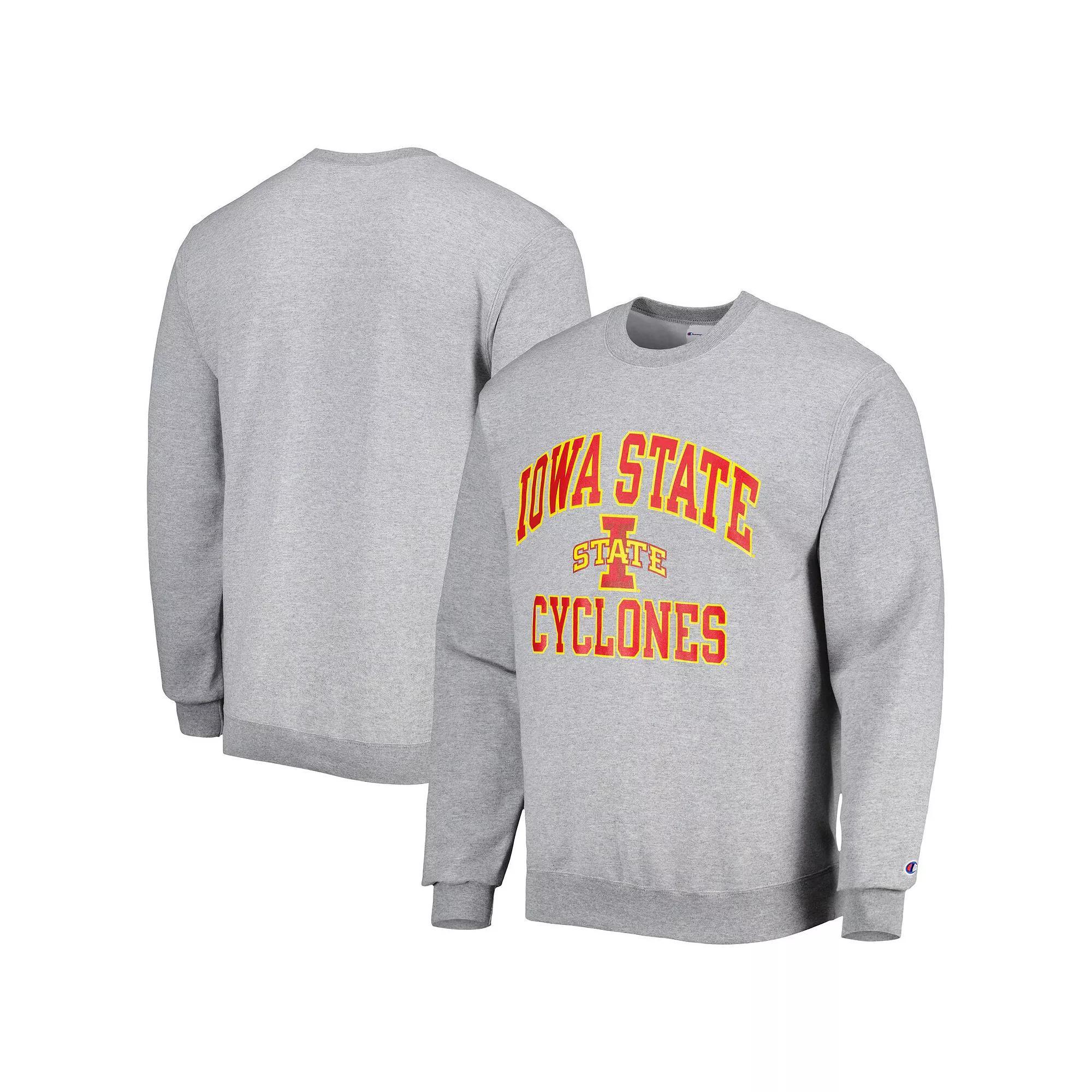 Men's Champion Heather Gray Iowa State Cyclones High Motor Pullover Sweatshirt, Size: Large, Grey Product Image