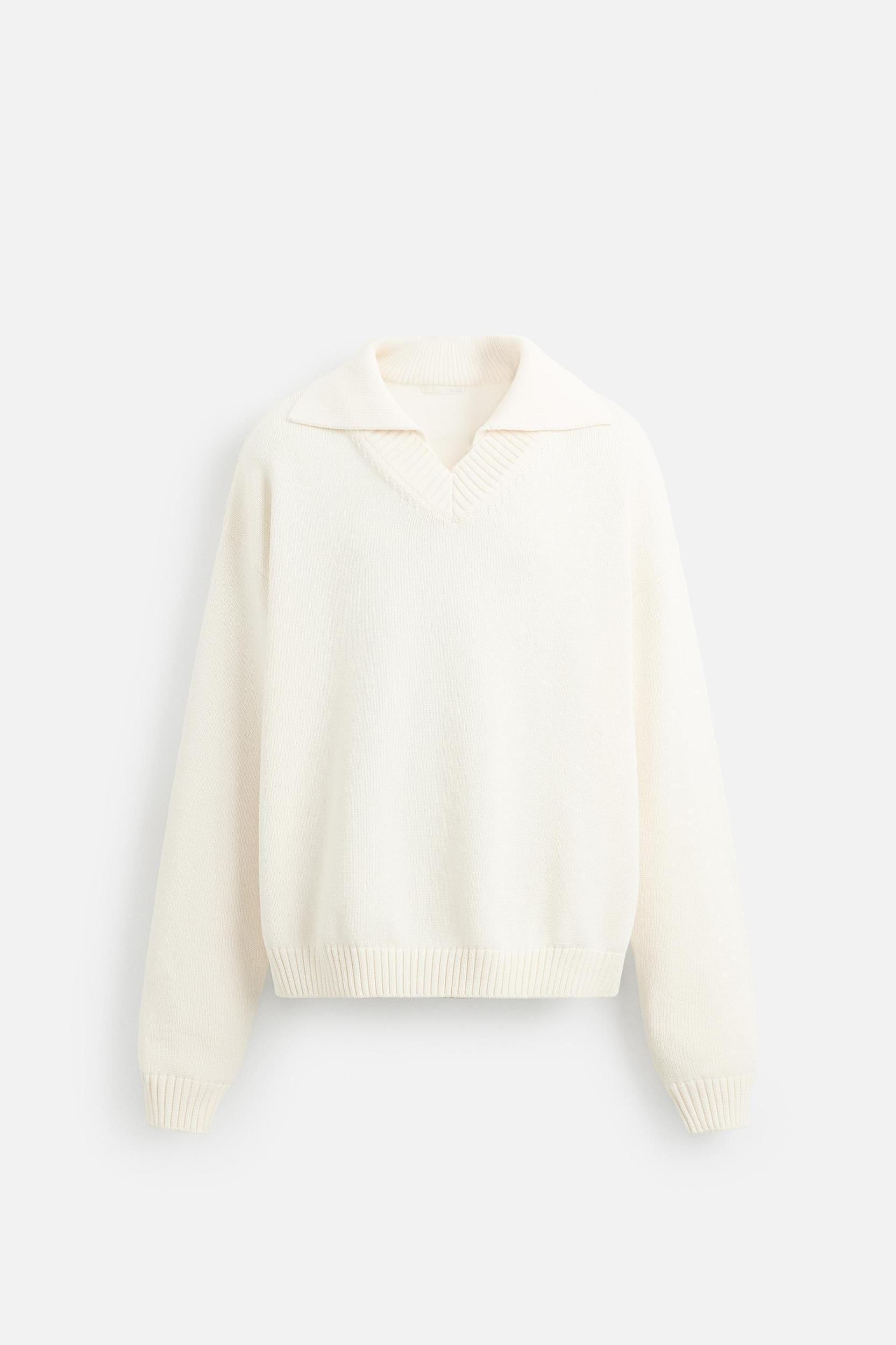 COTTON BLEND KNIT POLO Product Image
