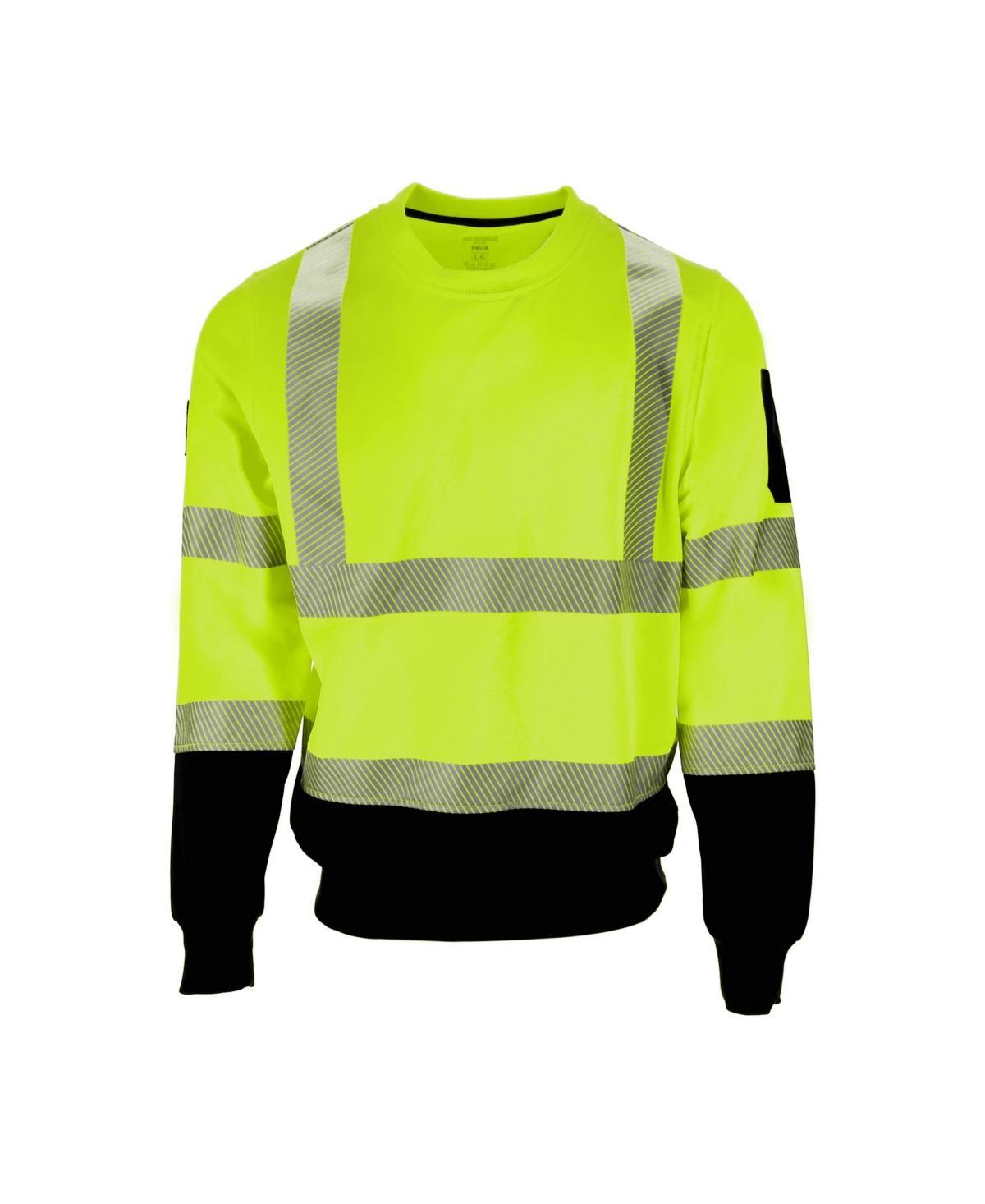 RefrigiWear Mens Men s Hi Vis Crewneck Sweatshirt with Reflective Tape Product Image