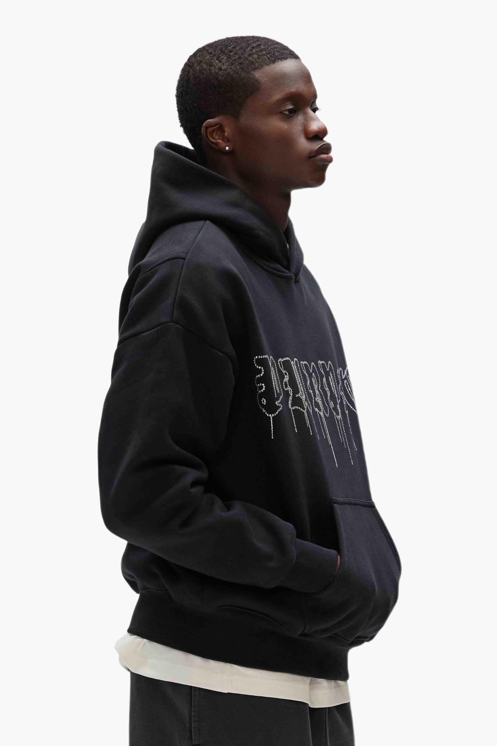Crystal Gothic Drip Hoodie Male Product Image