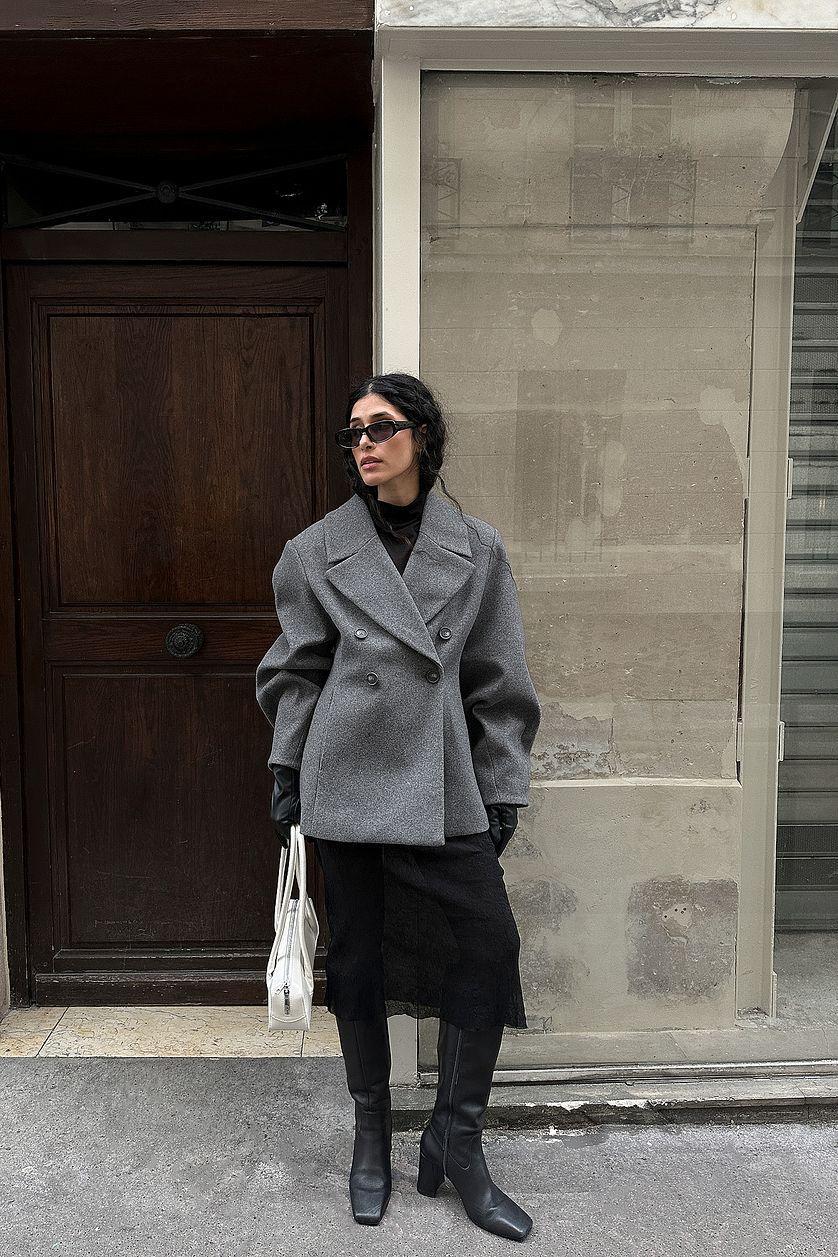 Double Buttoned Short Coat Product Image
