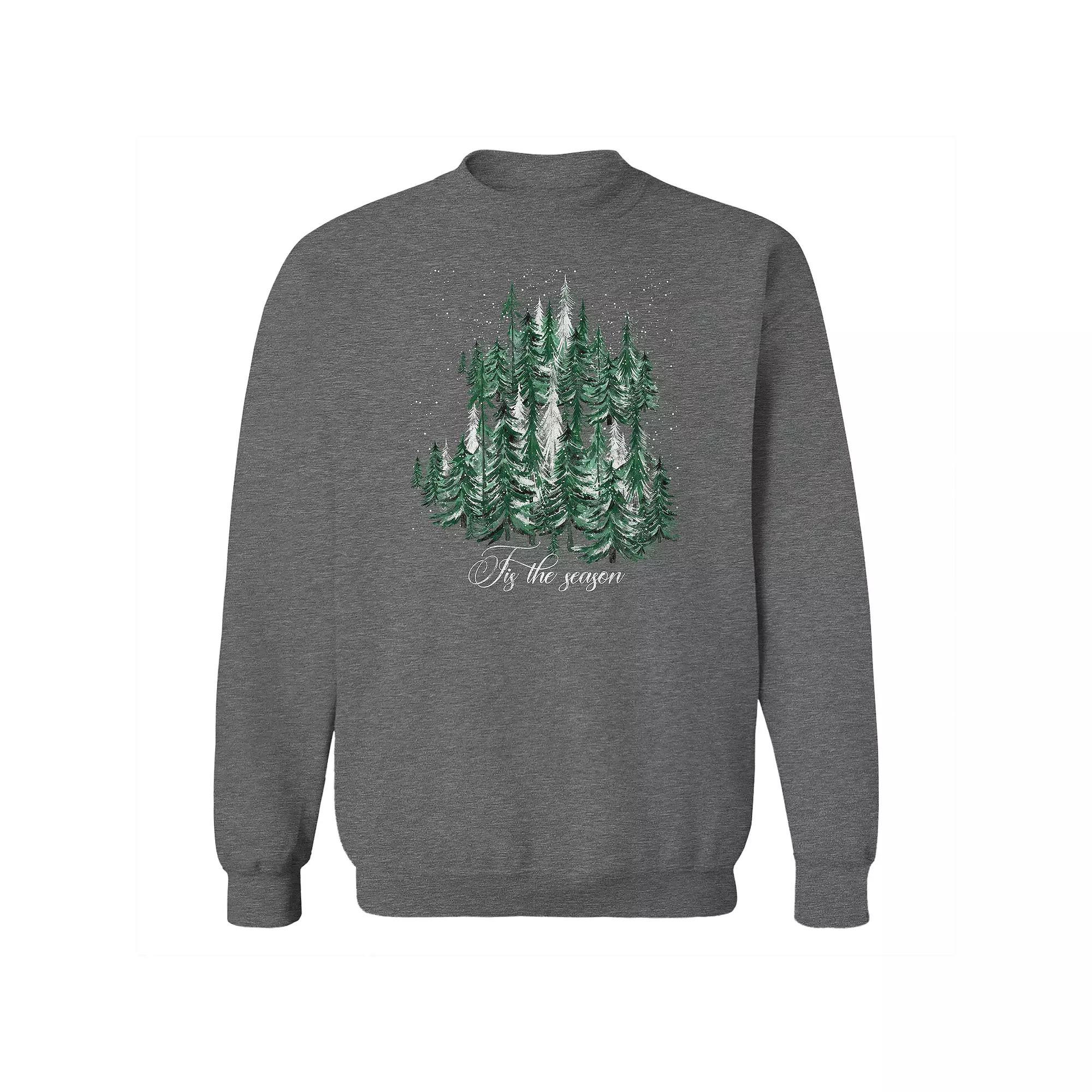 Men's Tis The Season Graphic Fleece Sweatshirt, Women's, Size: Small, Grey Heather Product Image