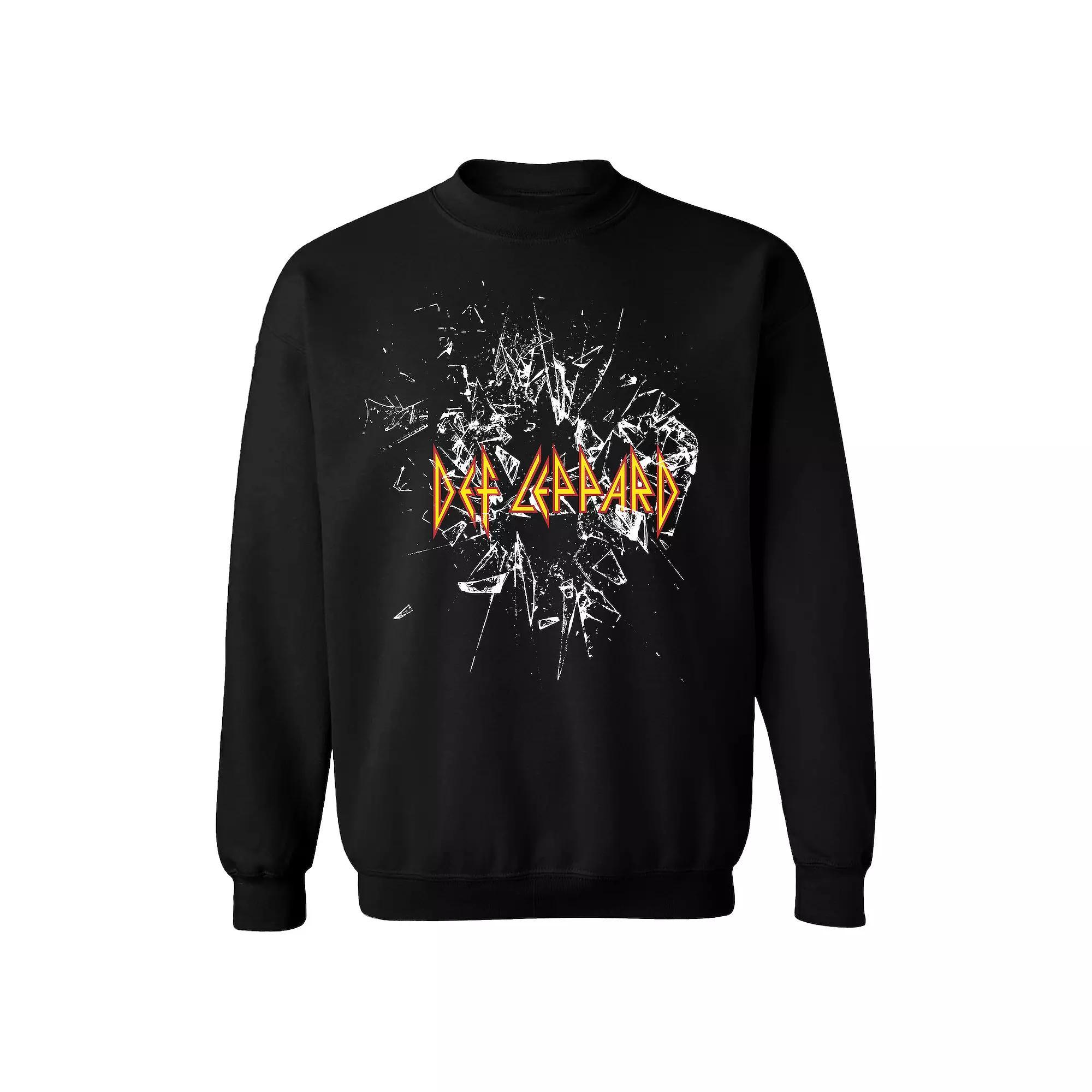 Men's Def Leppard Shatter Logo Sweatshirt, Size: XL, Black Product Image