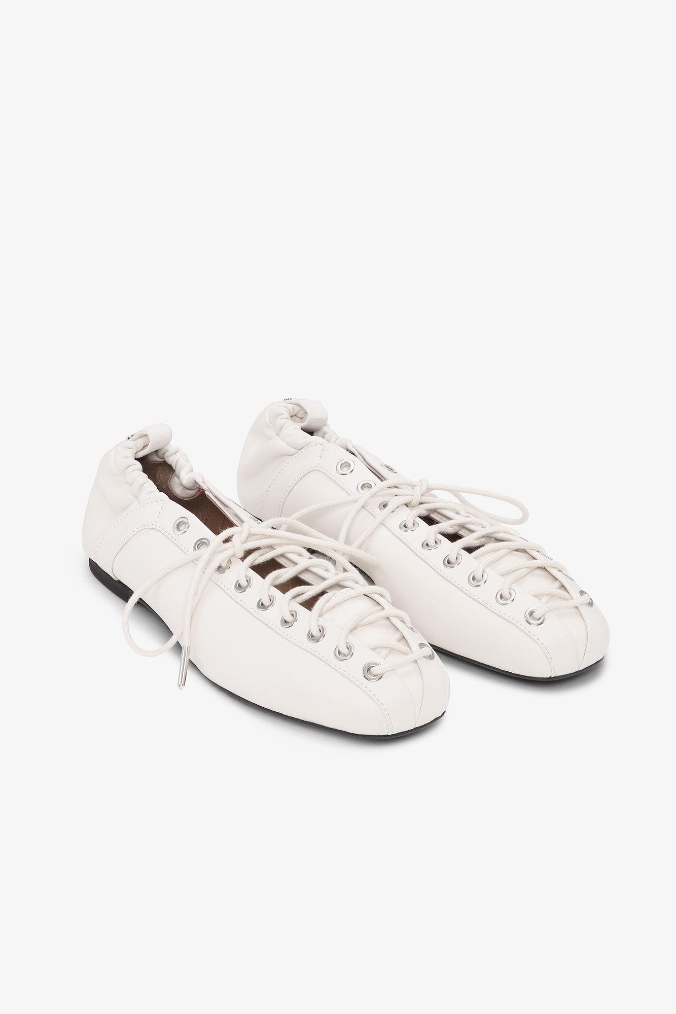 Off-White Lace-Up Ballerinas Product Image