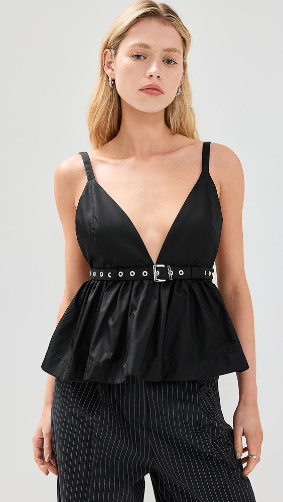 GANNI Duchesse Nylon Strap Top | Shopbop Product Image