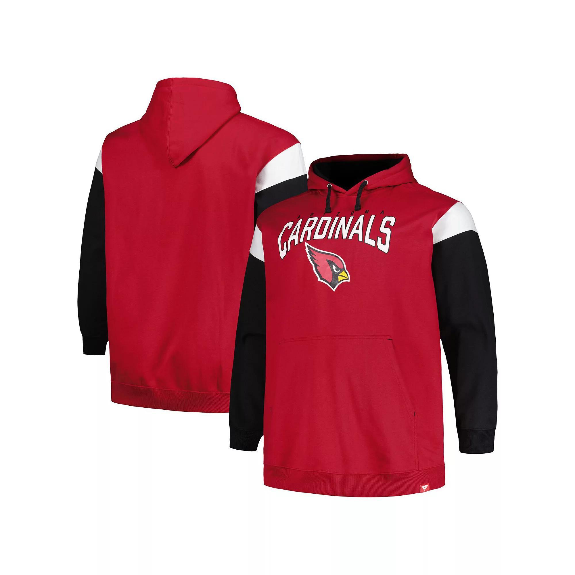 Men's Profile Cardinal Arizona Cardinals Big & Tall Trench Battle Pullover Hoodie, Size: 3XLT, Red Product Image