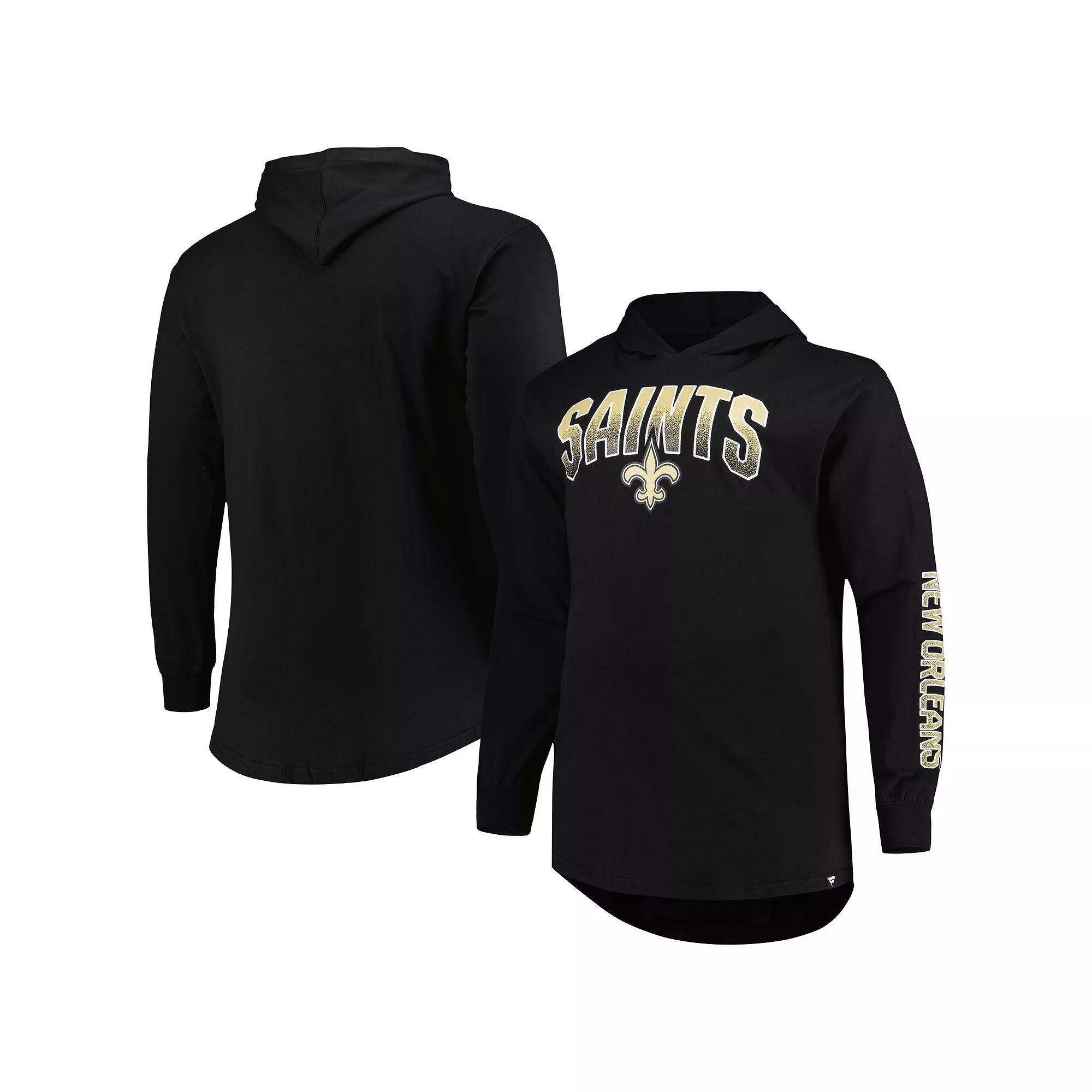 Men's Fanatics Branded Black New Orleans Saints Big & Tall Front Runner Pullover Hoodie, Size: 3XB Product Image