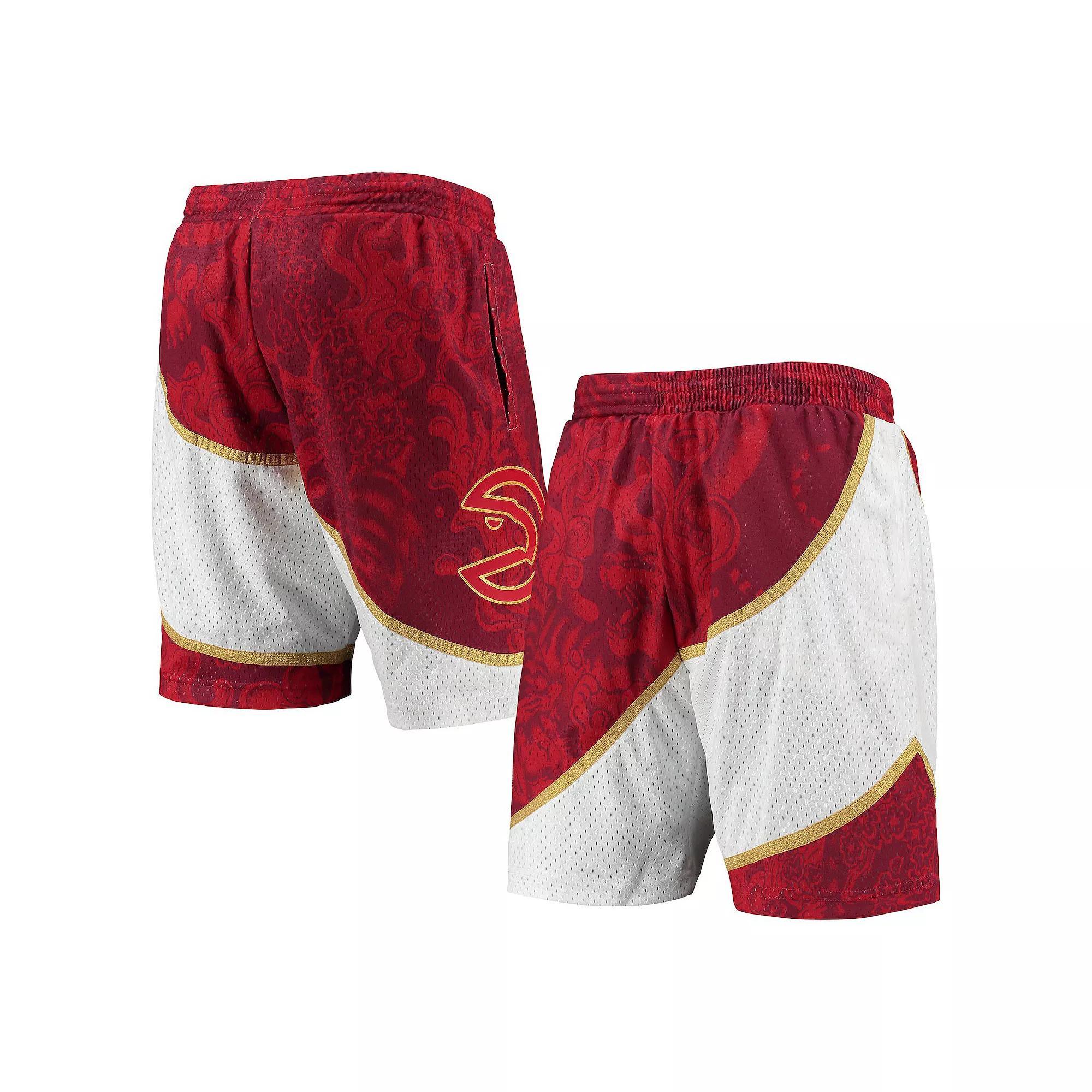 Men's Mitchell & Ness Red Atlanta Hawks Hardwood Classics Lunar New Year Swingman Shorts, Size: 2XL Product Image