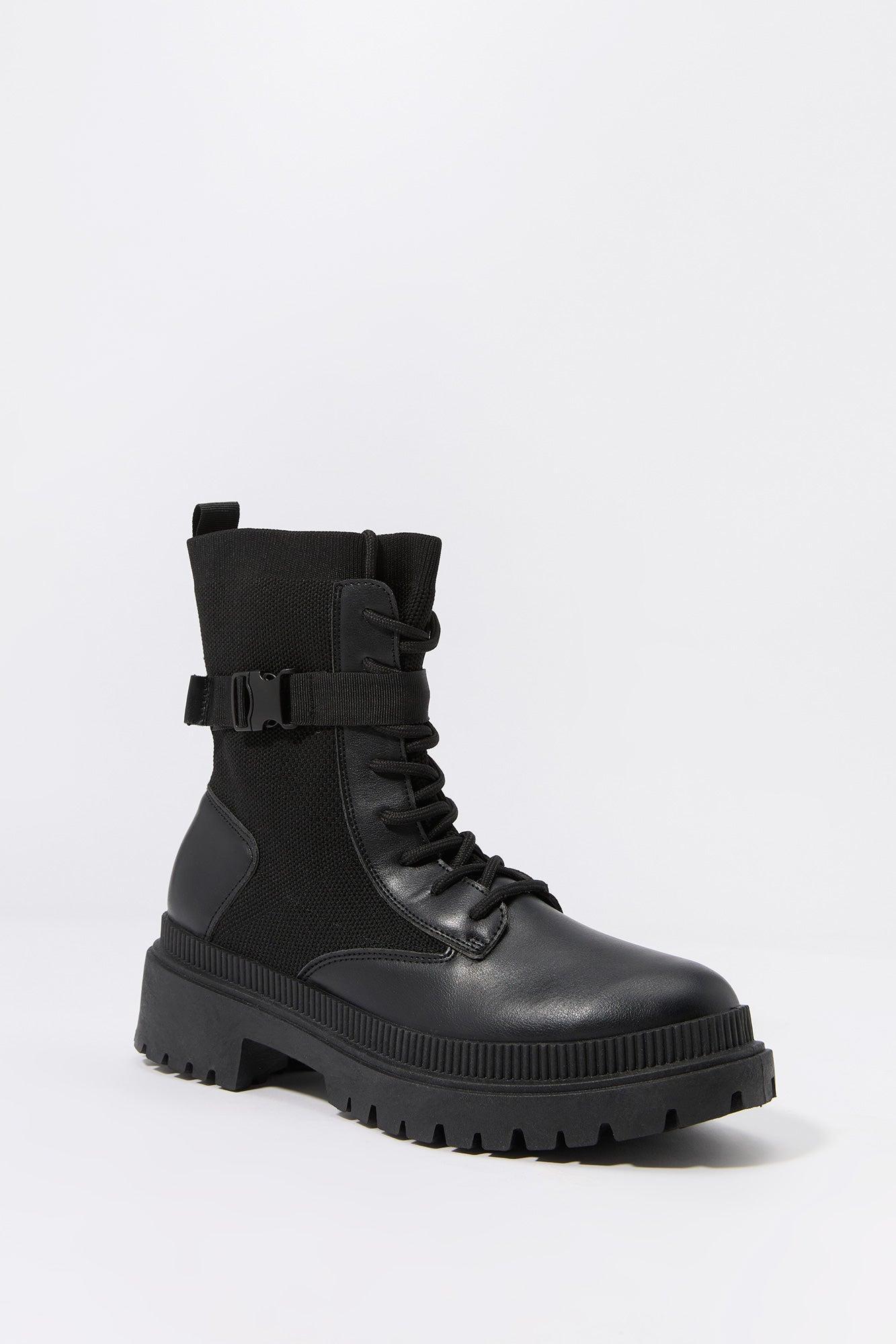 Lace Up Buckled Boot Female Product Image