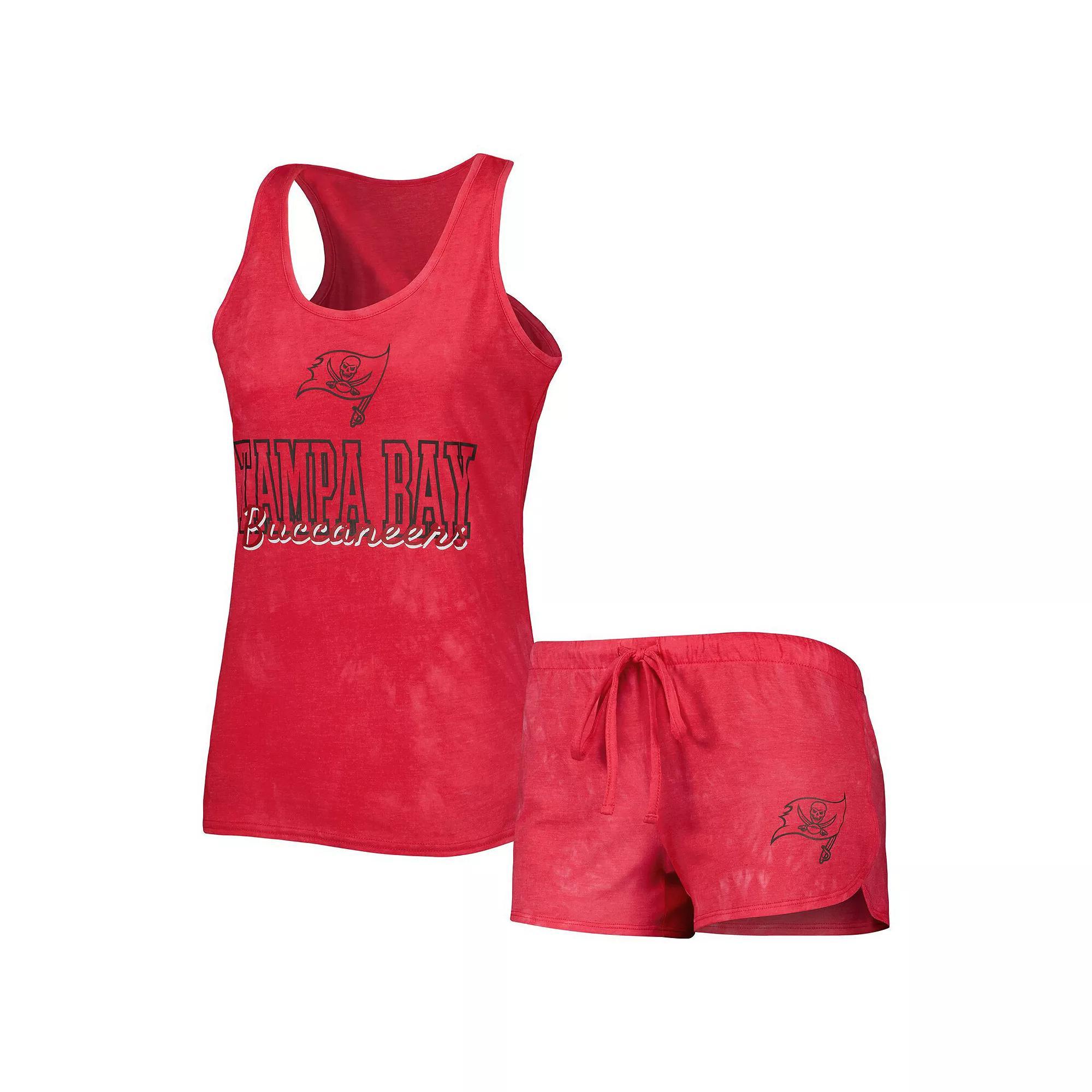 Women's Concepts Sport Red Tampa Bay Buccaneers Billboard Scoop Neck Racerback Tank Top and Shorts Sleep Set, Size: 3XL Product Image