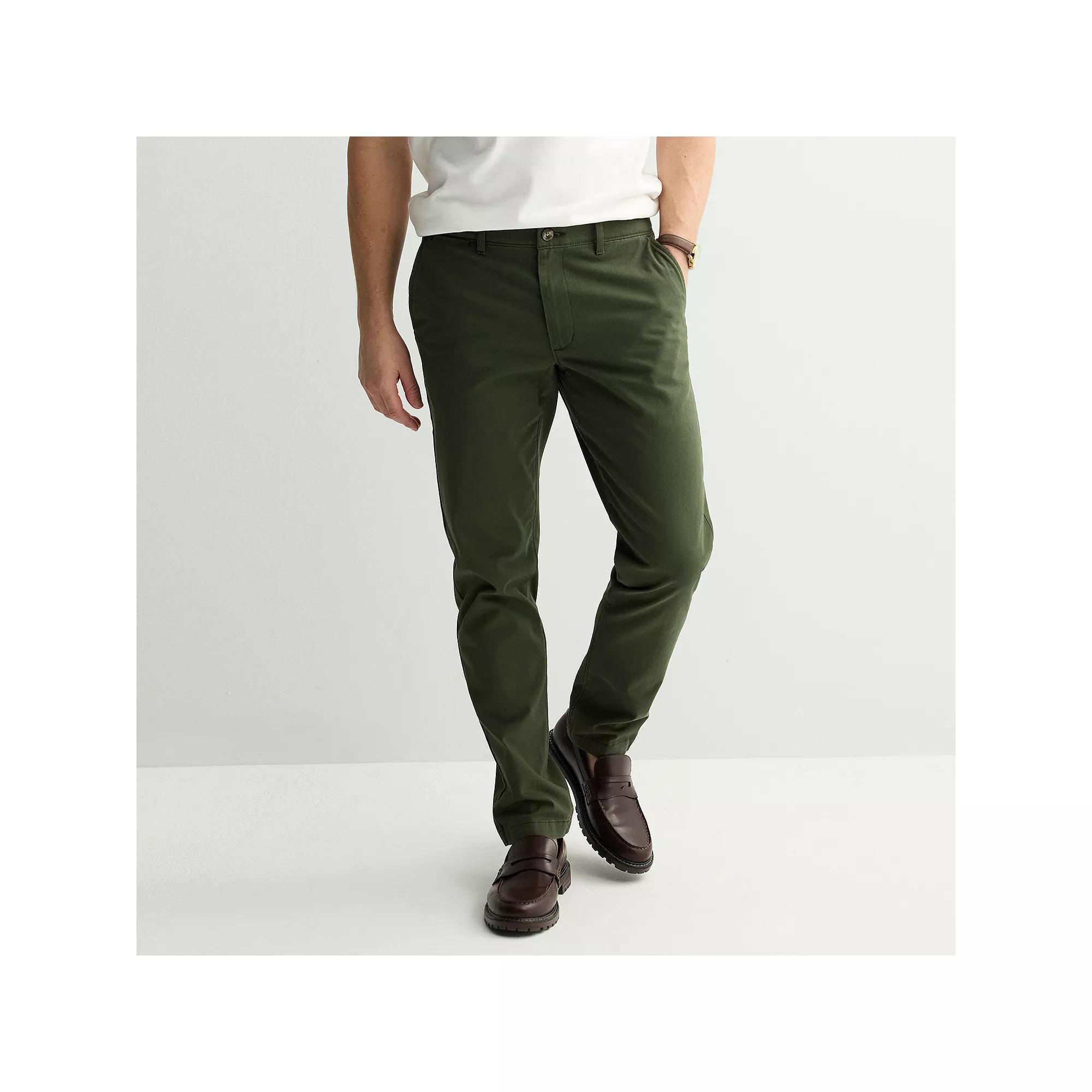 Men's Sonoma Goods For Life® Flexwear Slim-Fit Chinos, Size: 29X32, Dark Green Product Image