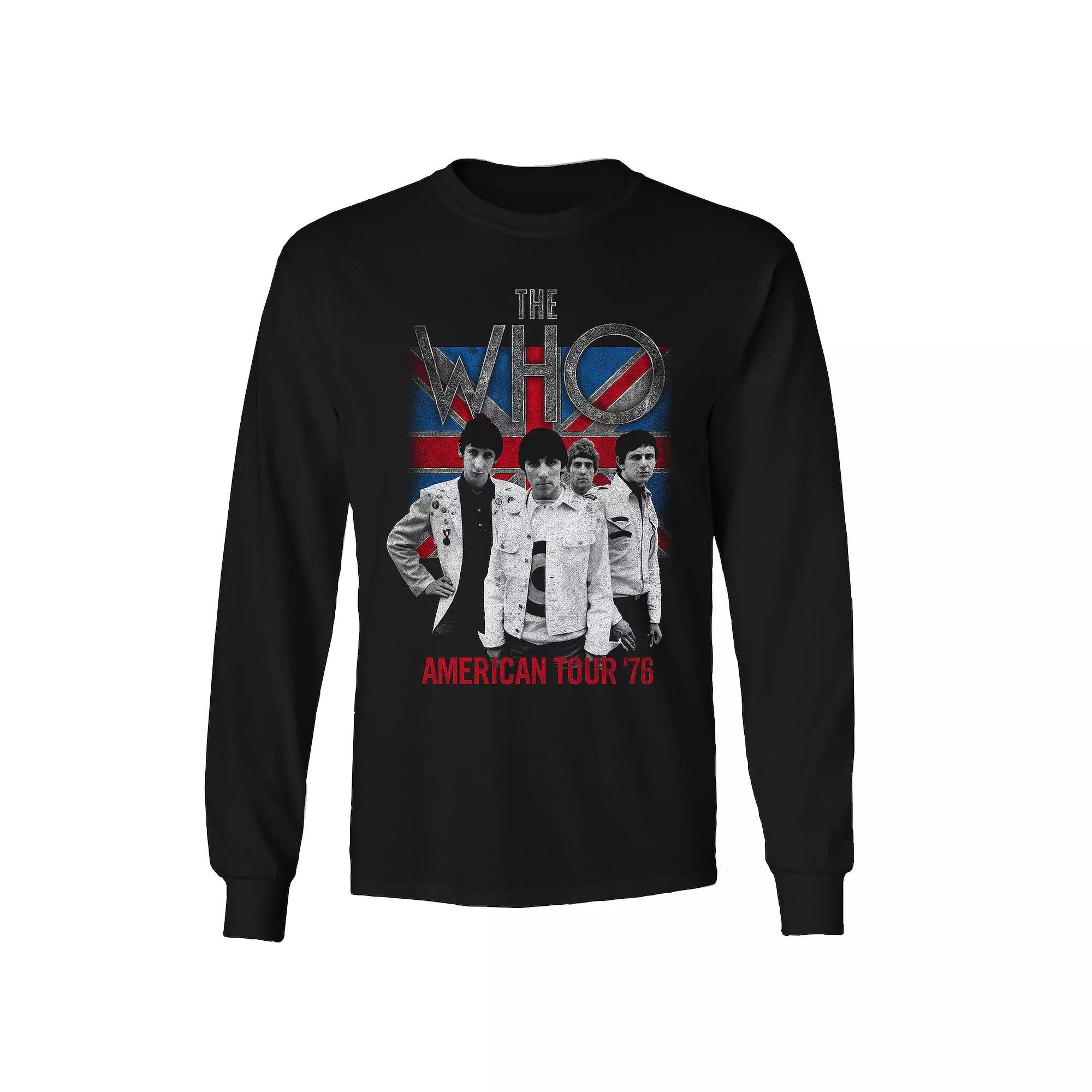 Men's The Who American Tour 76 Long Sleeve Tee, Size: Medium, Black Product Image