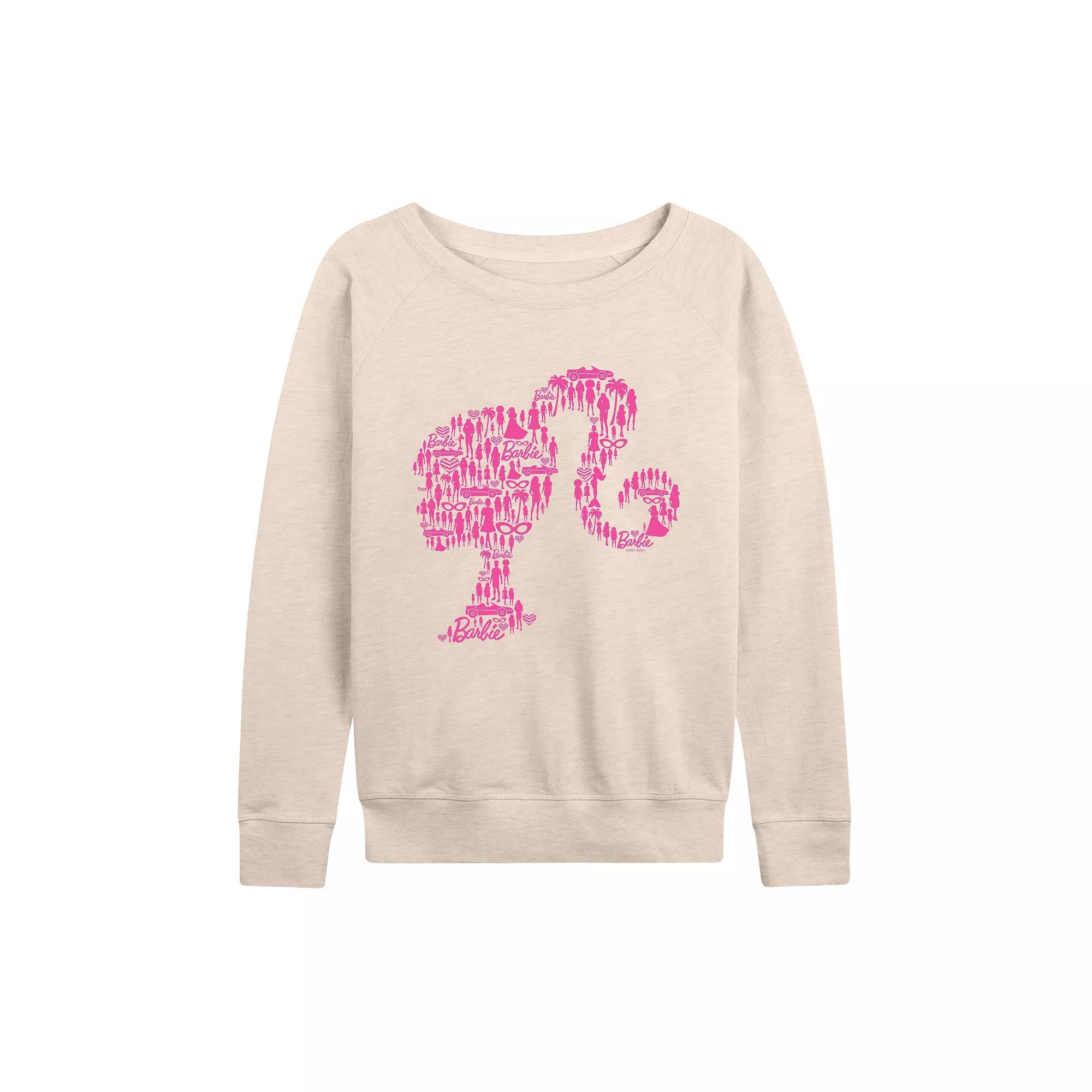 Plus Size Barbie Lifestyle French Terry Long Sleeve Tee, Womens Product Image