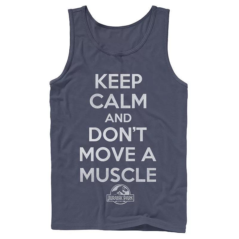 Boys 8-20 Jurassic Park Keep Calm & Don't Move Tank Top, Men's, Size: XL, Grey Product Image