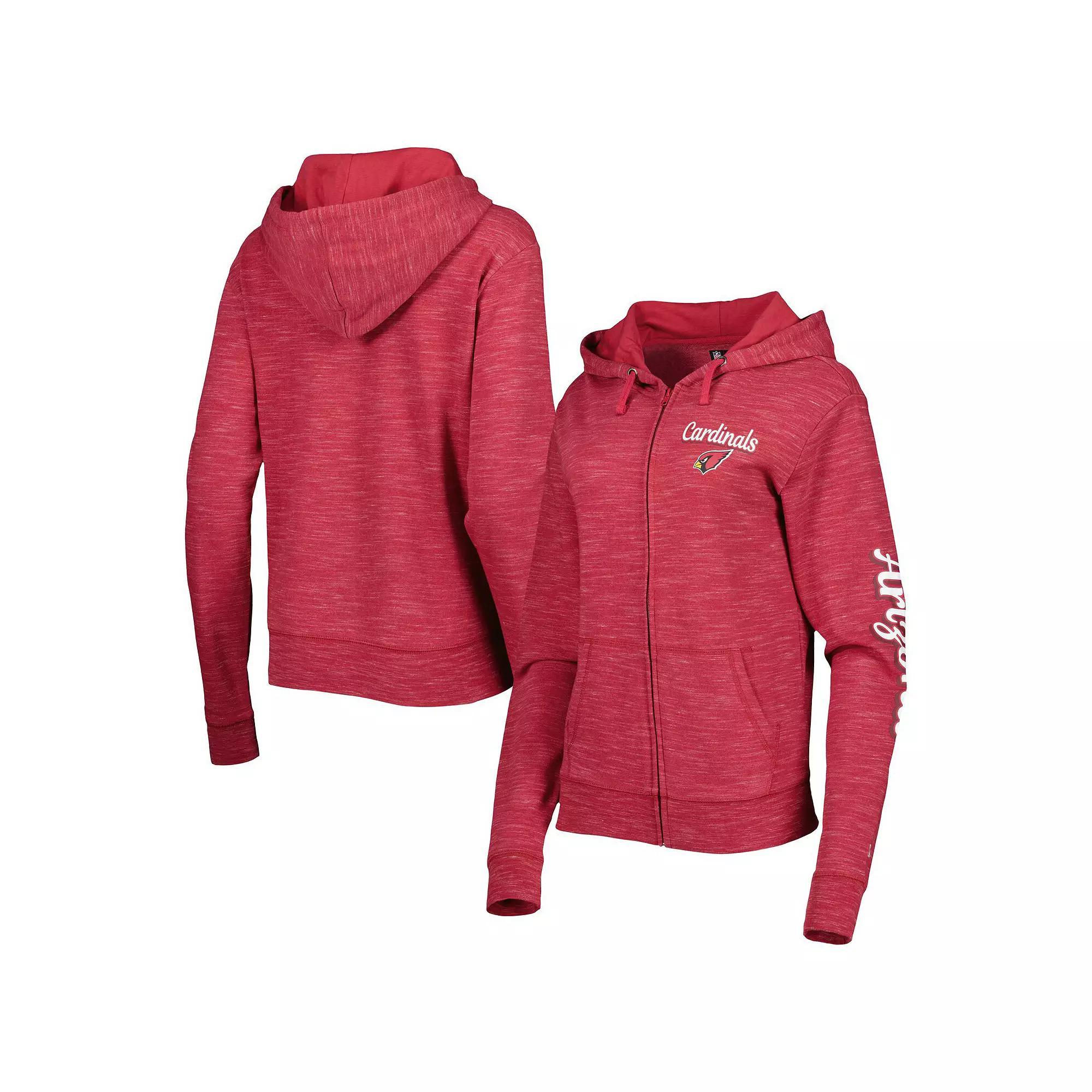 Women's New Era Cardinal Arizona Cardinals Reverse Full-Zip Hoodie, Size: XS, Red Product Image