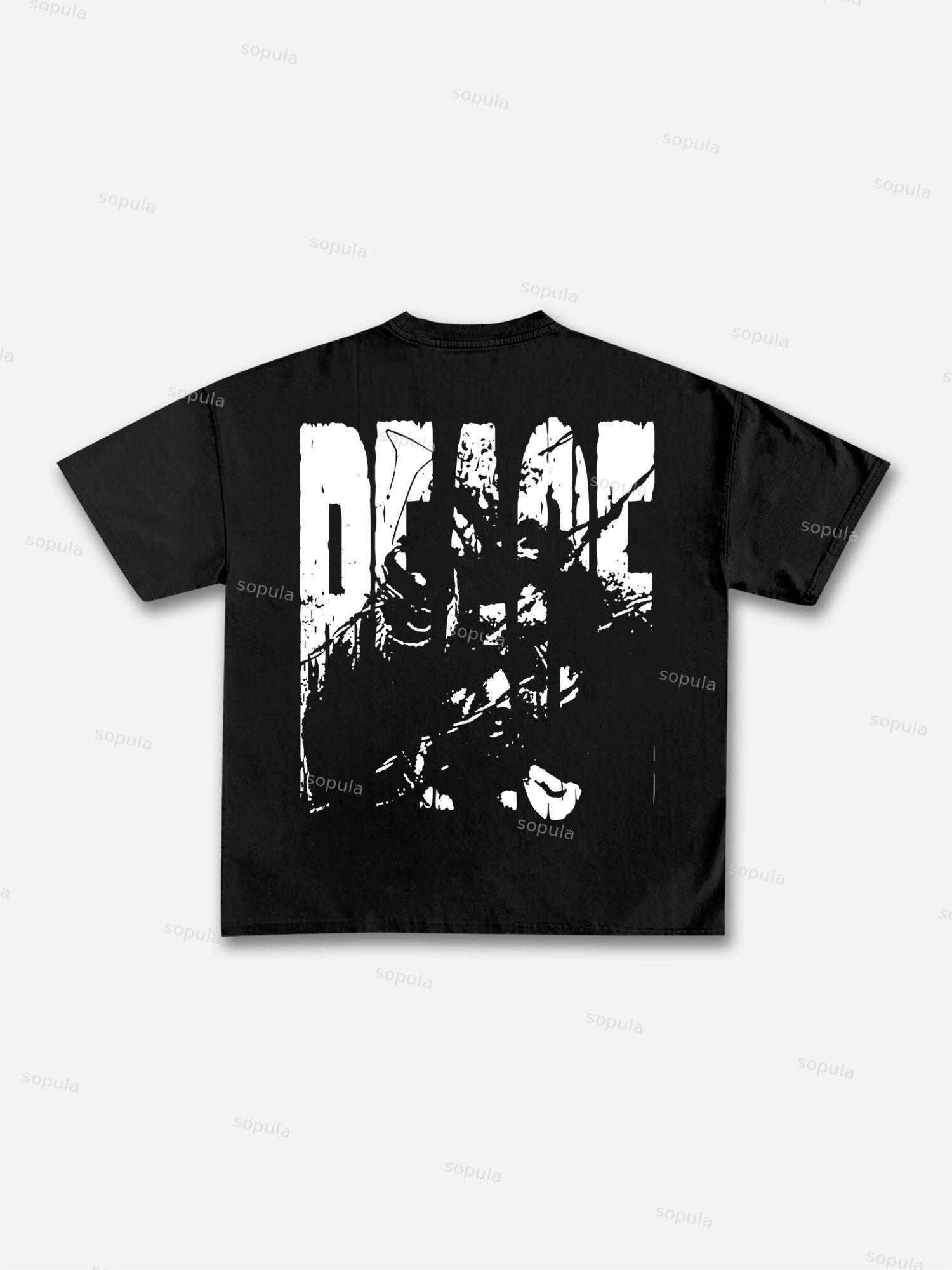 War Is A Hell Retro Old Graphic Cotton T-Shirt Product Image