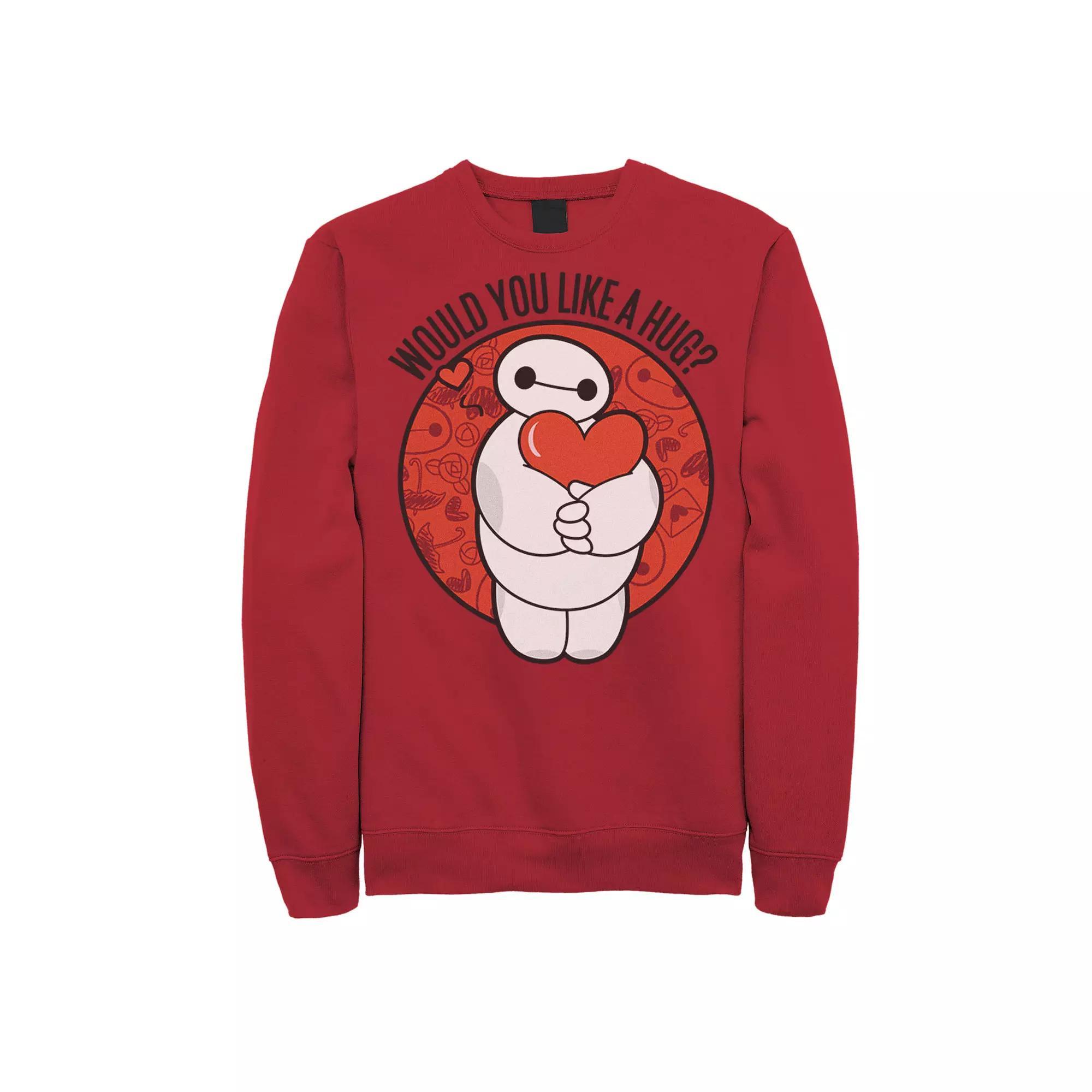 Disney's Big Hero 6 Baymax Men's Hug Valentine's Sweatshirt, Size: XL, Red Product Image