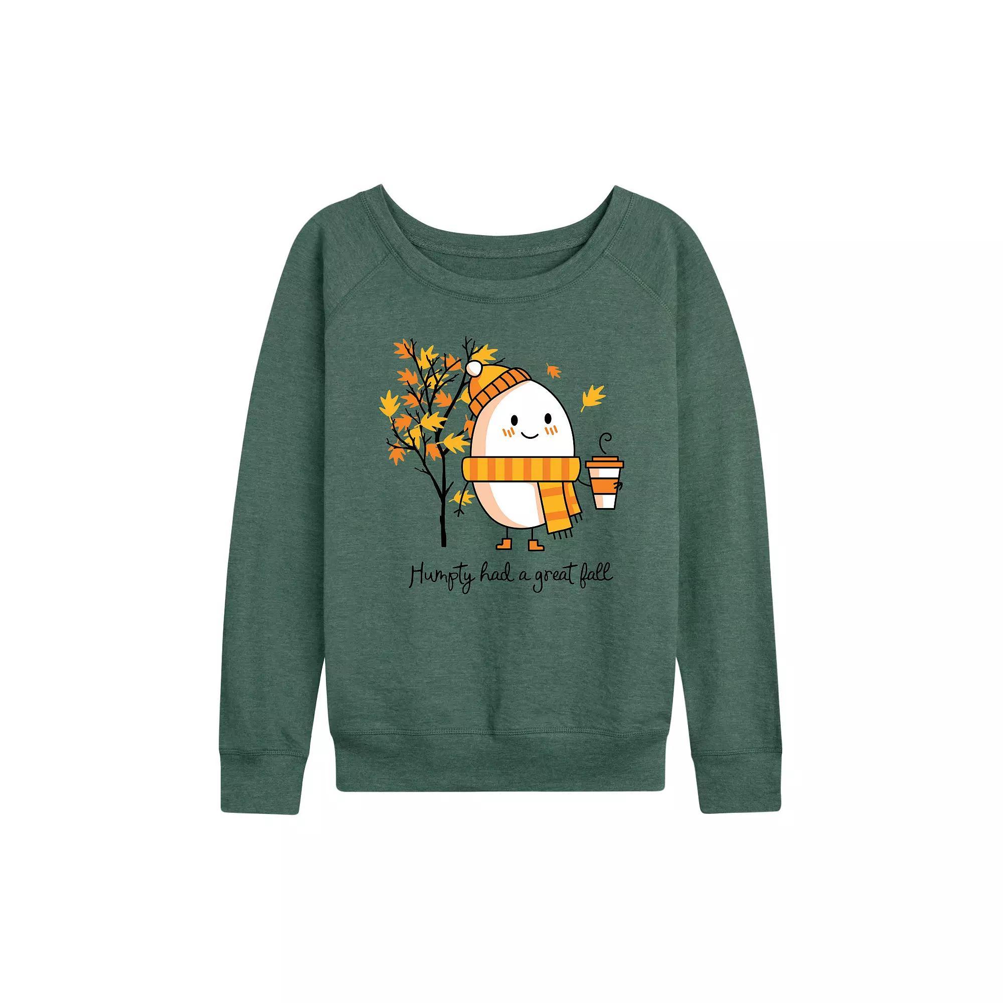 Womens Humpty Had A Great Fall French Terry Long Sleeve Tee Product Image