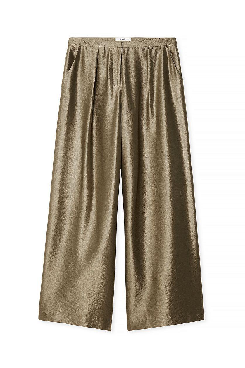 Shiny Mid Waist Pants Product Image