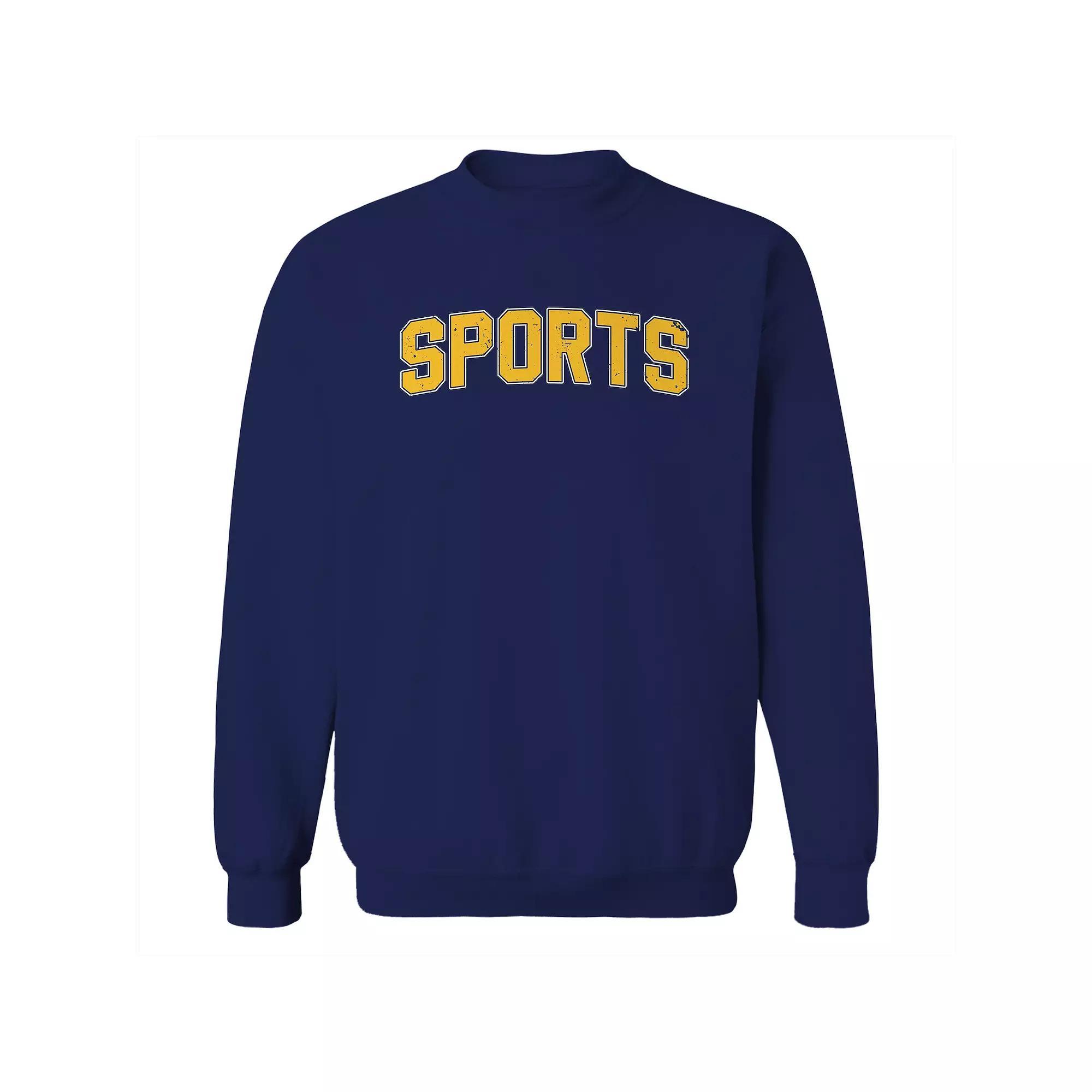 Men's Duke & Sons Sports Graphic Sweatshirt, Size: XL, Black Yellow Product Image
