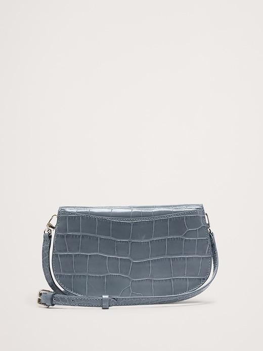 Snake-Print Italian Leather Crossbody Bag Product Image