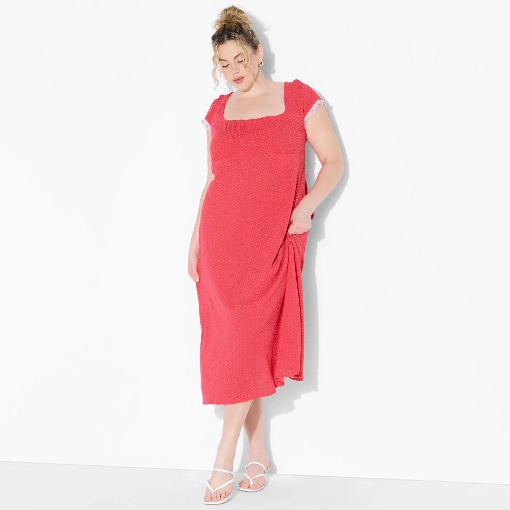 Women's Flutter Cap Sleeve Maxi A-Line Dress - Wild Fable™ Product Image