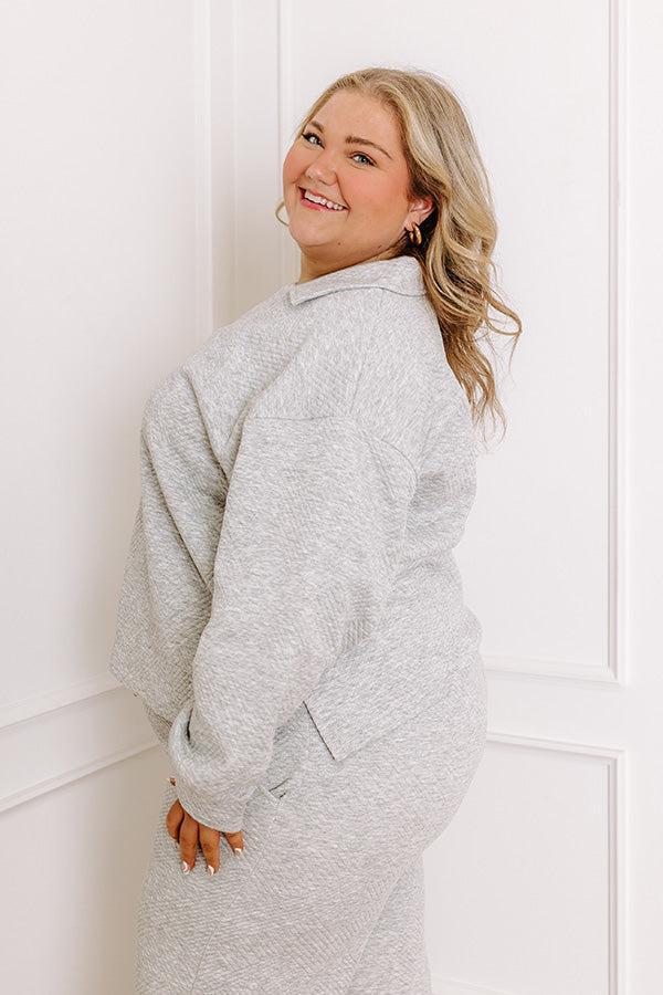 Lattes First Sweatshirt in Grey Curves Product Image