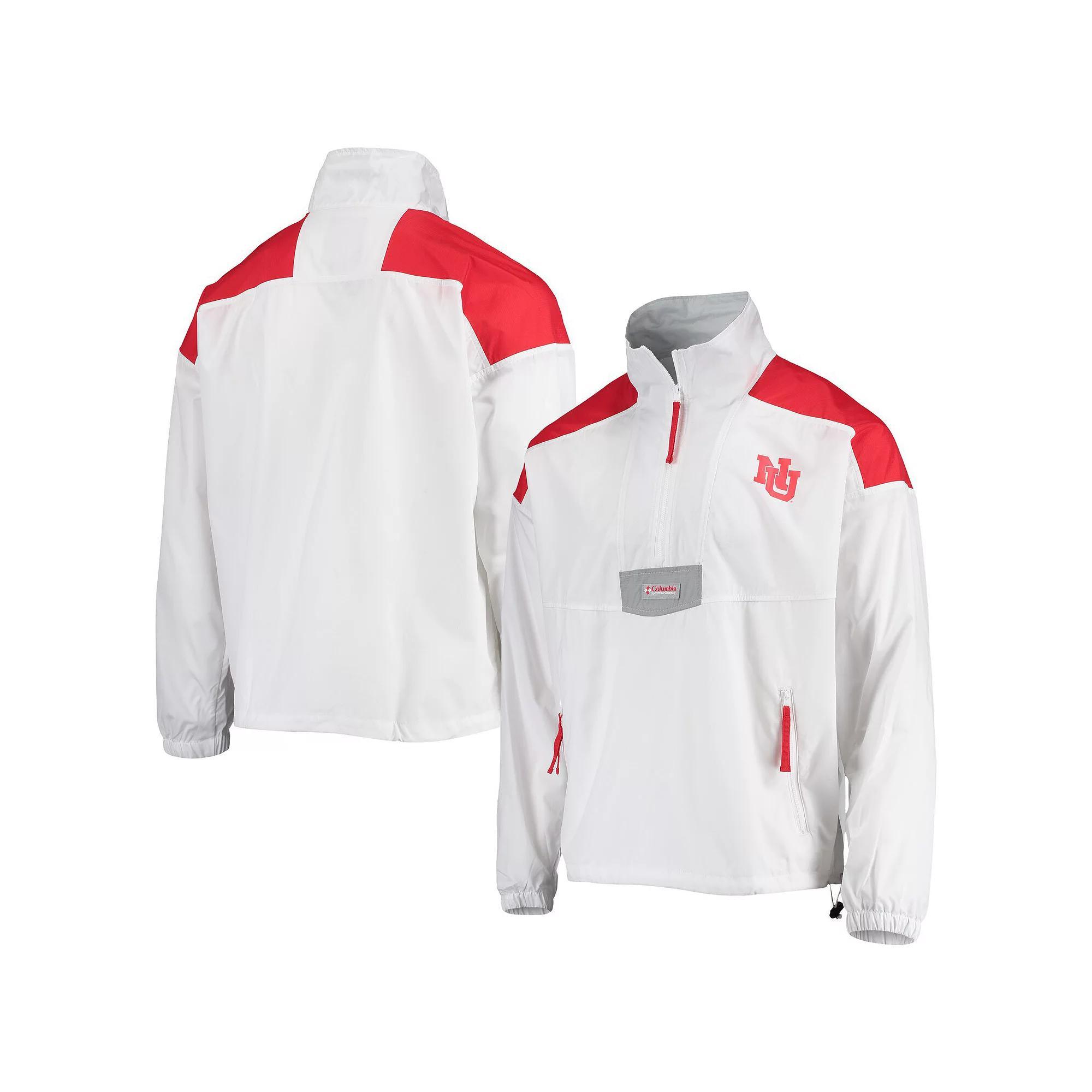 Men's Columbia White Nebraska Huskers Santa Ana Anorak Quarter-Zip Jacket, Size: Medium Product Image