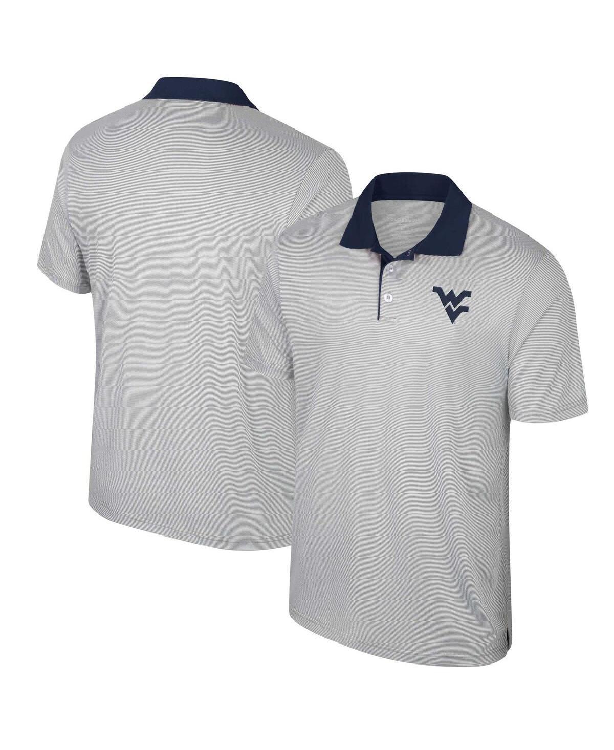 Mens Colosseum Gray Michigan State Spartans Big & Tall Tuck Striped Polo Product Image