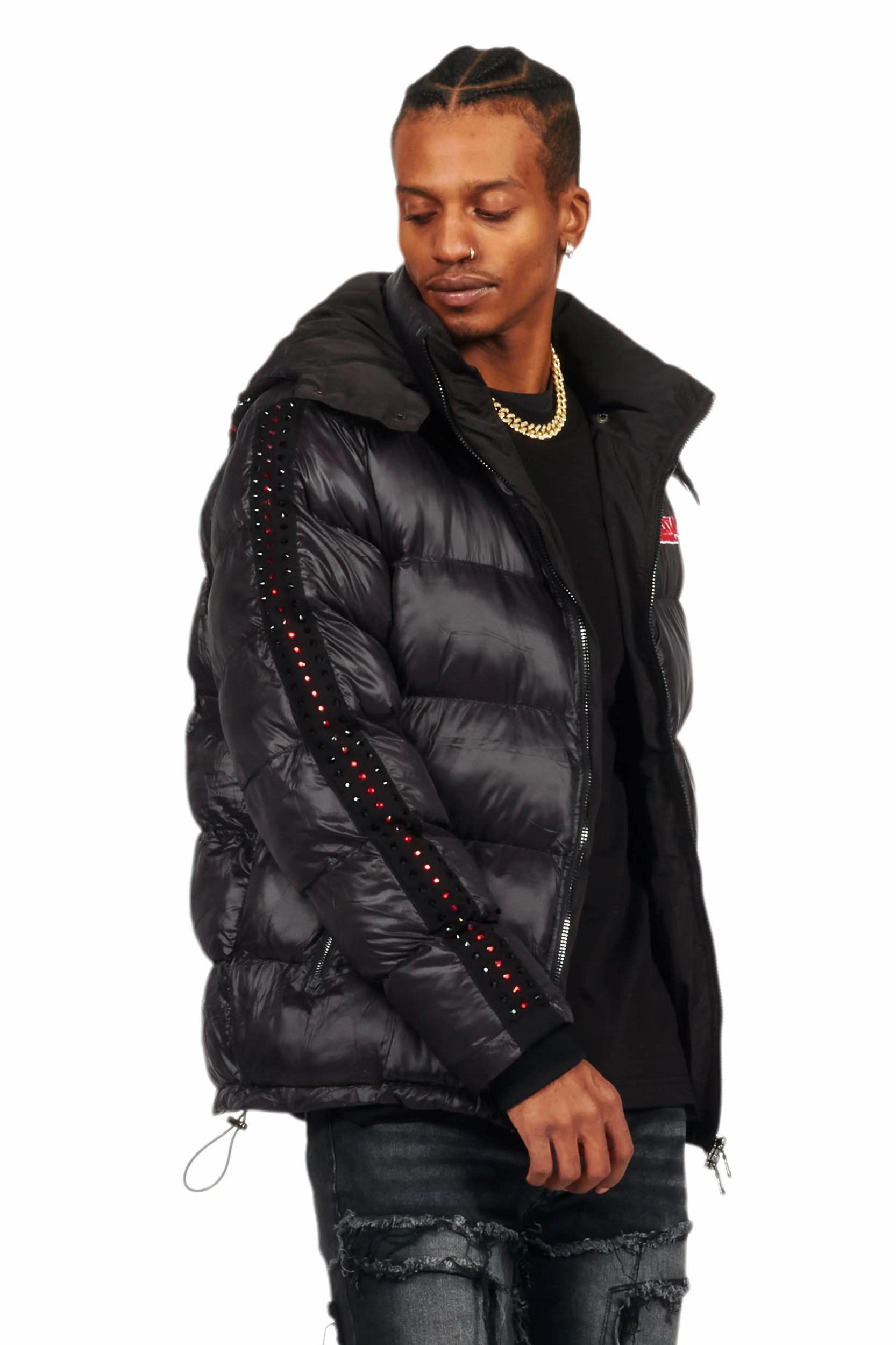 Brink Black Heavy Puffer Jacket Male Product Image