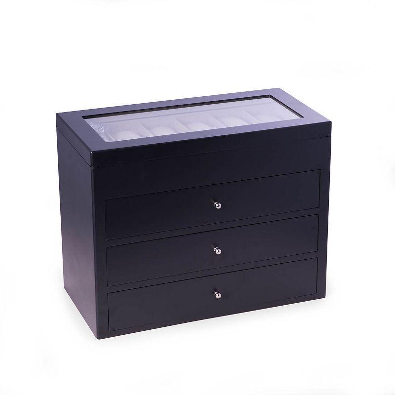 Bey-Berk Stanley 48 Watch Box, Black Product Image