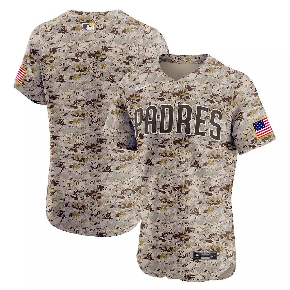 Men's Nike Brown San Diego Padres Alternate Vapor Premier Elite Patch Jersey, Size: 48 Product Image